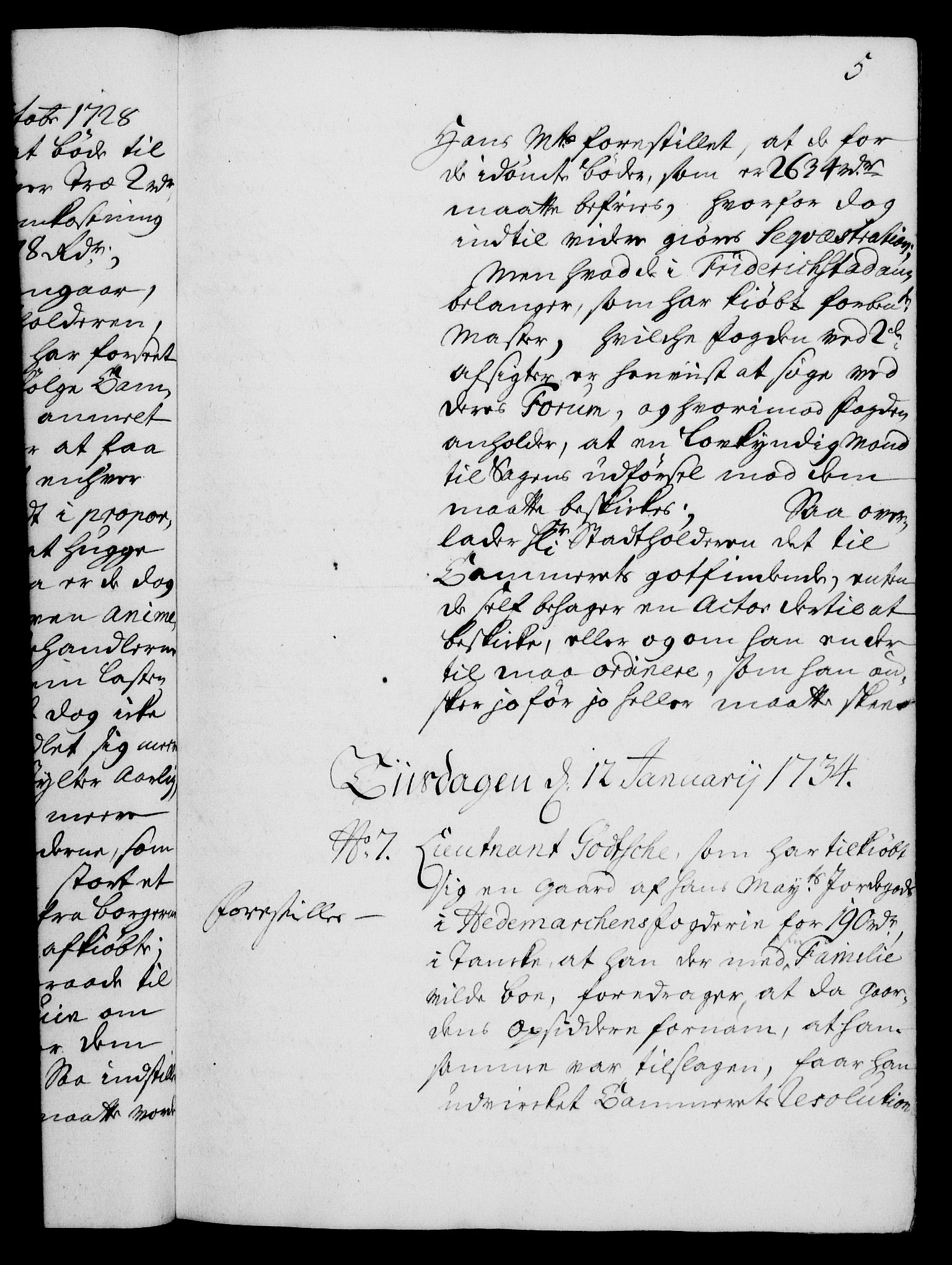 Rentekammeret, Kammerkanselliet, RA/EA-3111/G/Gh/Gha/L0016: Norsk ekstraktmemorialprotokoll (merket RK 53.61), 1734-1735, p. 5