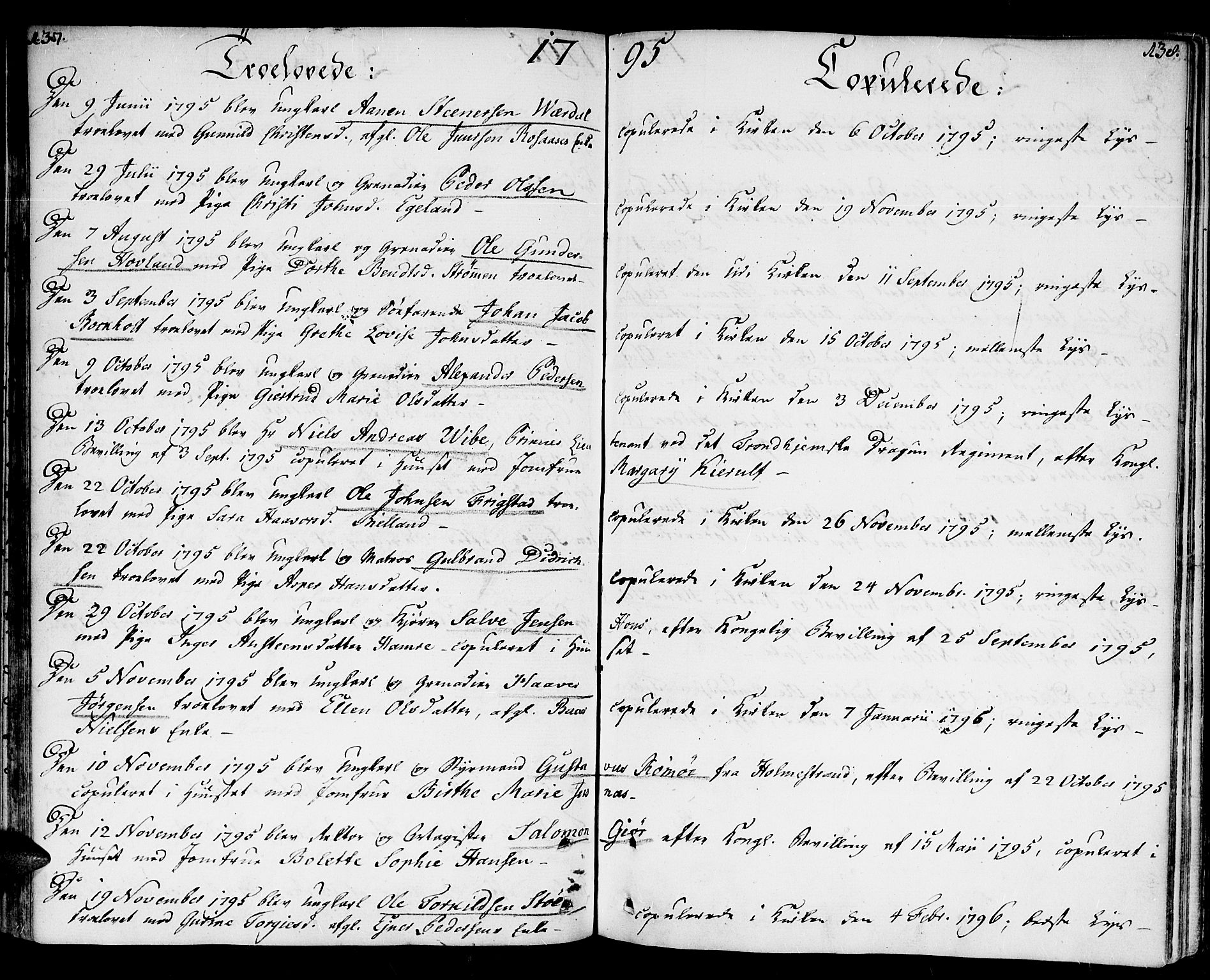 Kristiansand domprosti, AV/SAK-1112-0006/F/Fa/L0005: Parish register (official) no. A 5, 1776-1818, p. 137-138