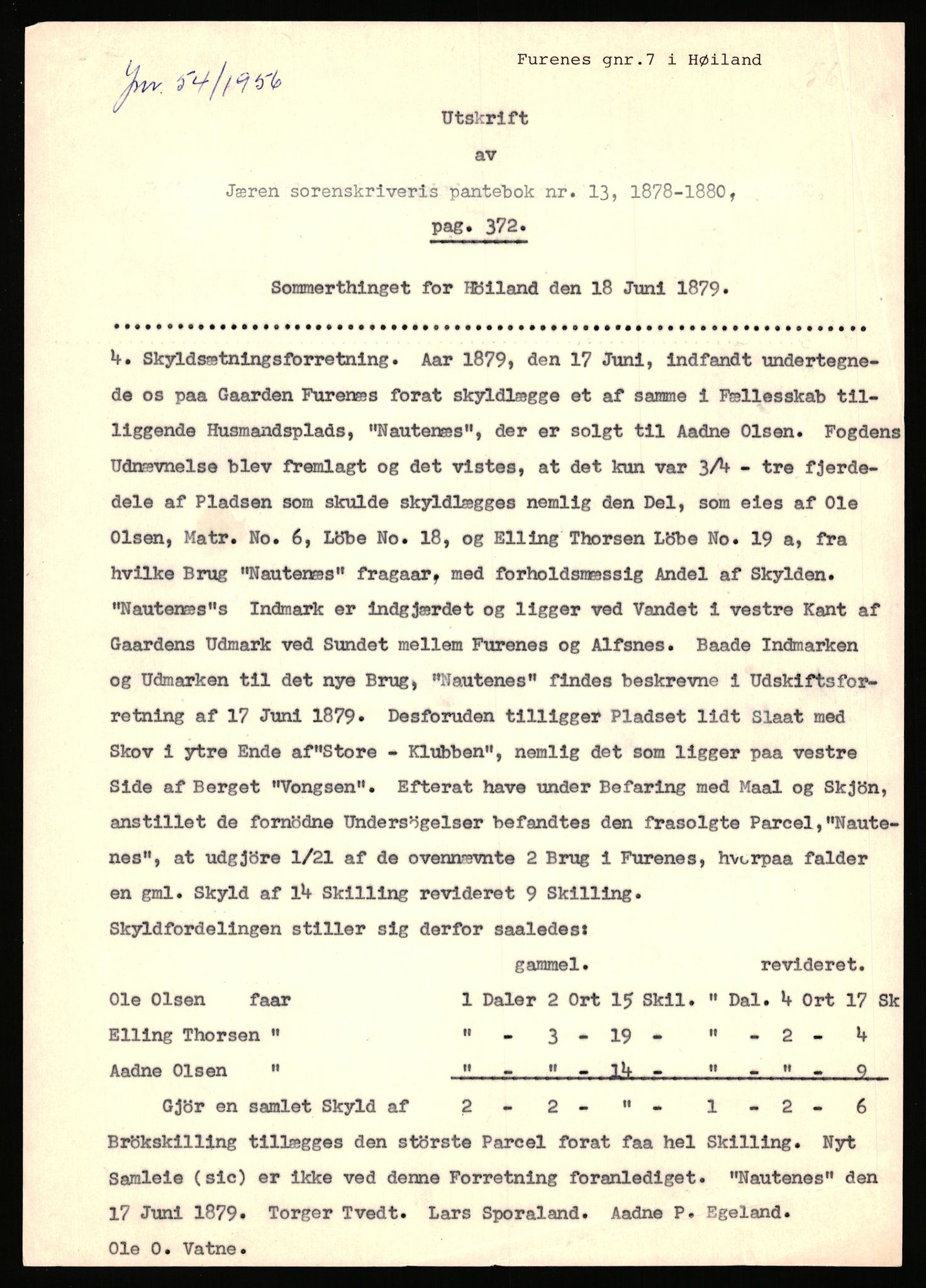 Statsarkivet i Stavanger, SAST/A-101971/03/Y/Yj/L0023: Avskrifter sortert etter gårdsnavn: Frøiland i Time - Furås, 1750-1930, p. 547