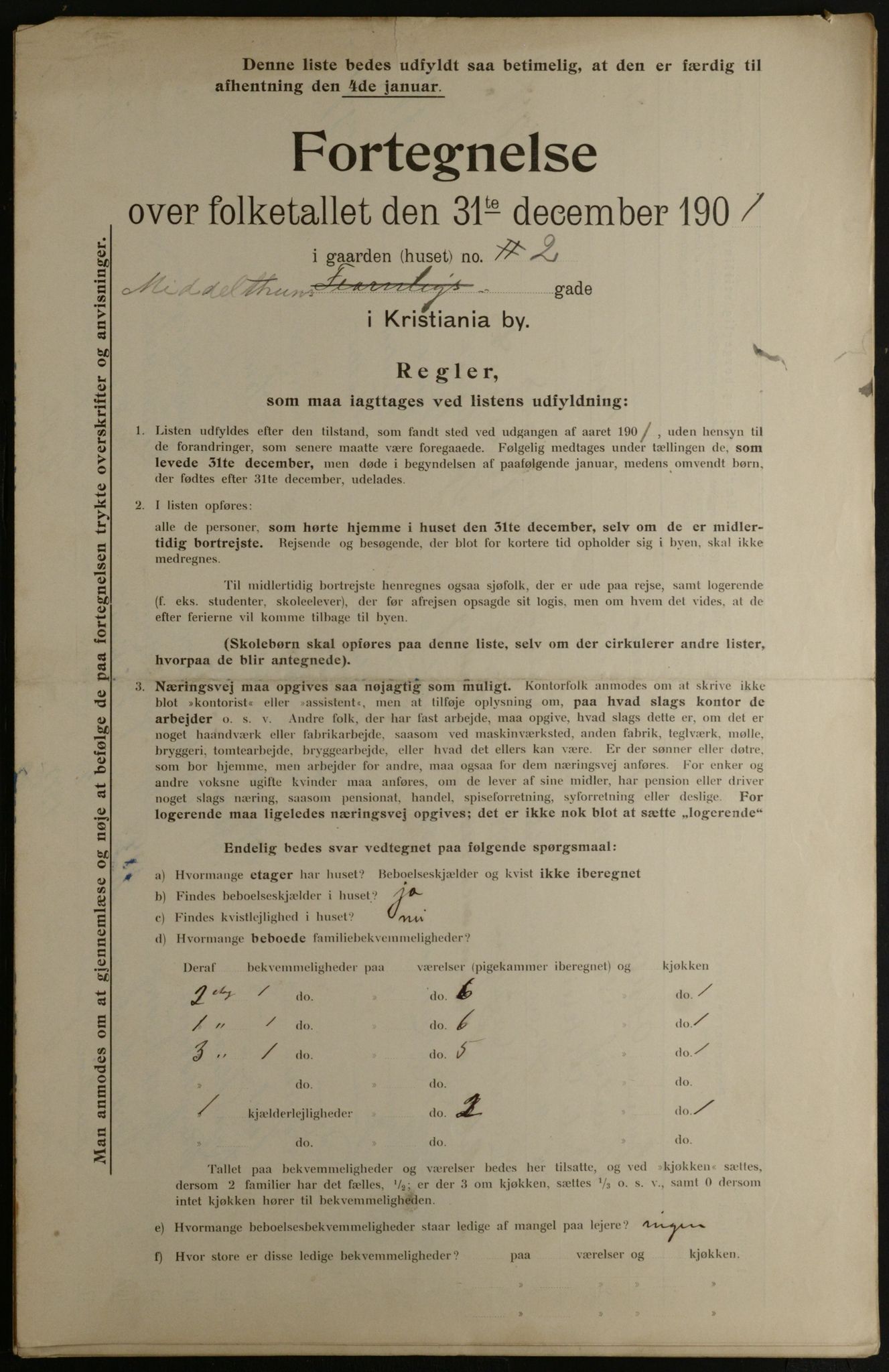 OBA, Municipal Census 1901 for Kristiania, 1901, p. 10052