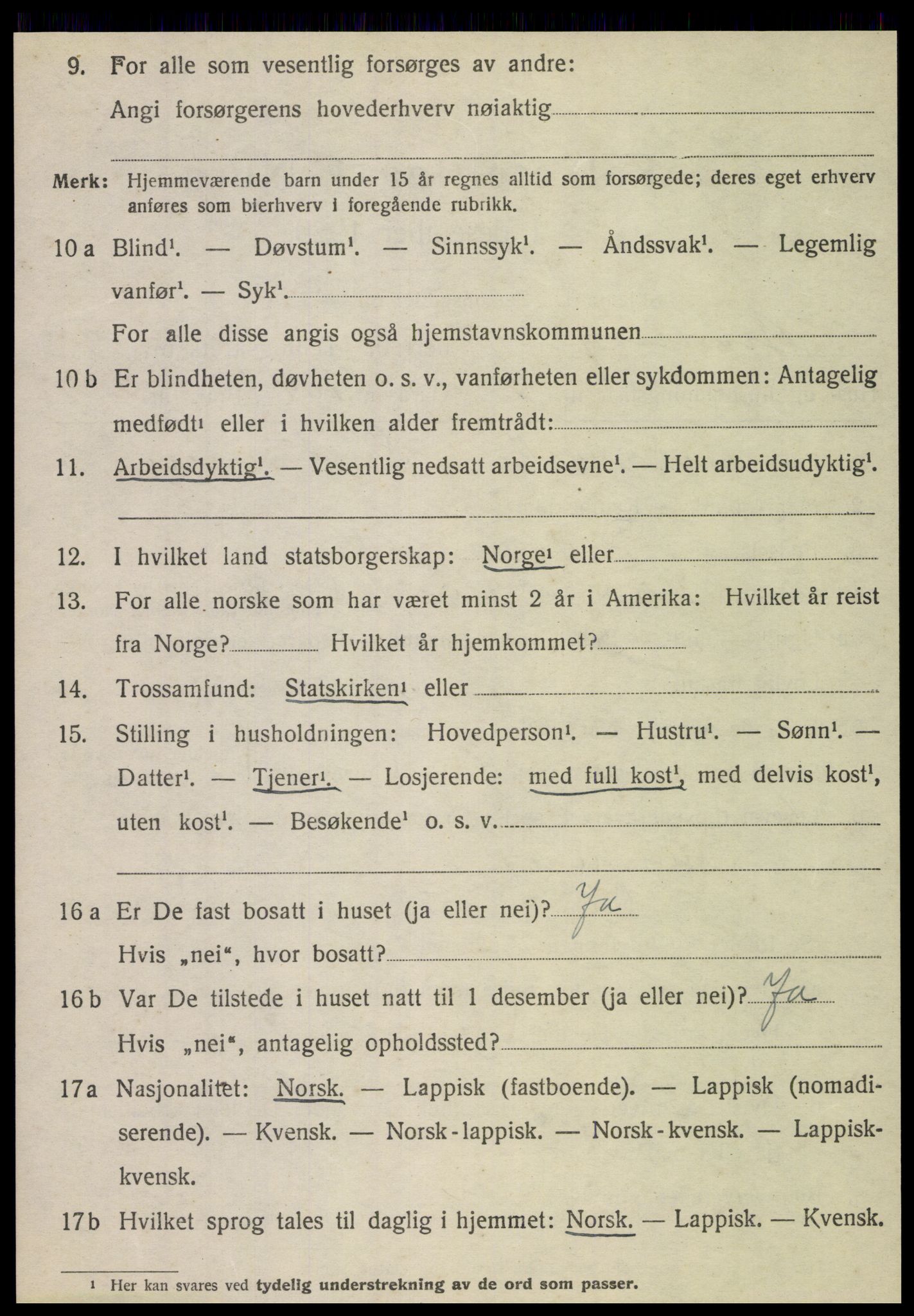 SAT, 1920 census for Brønnøy, 1920, p. 5919