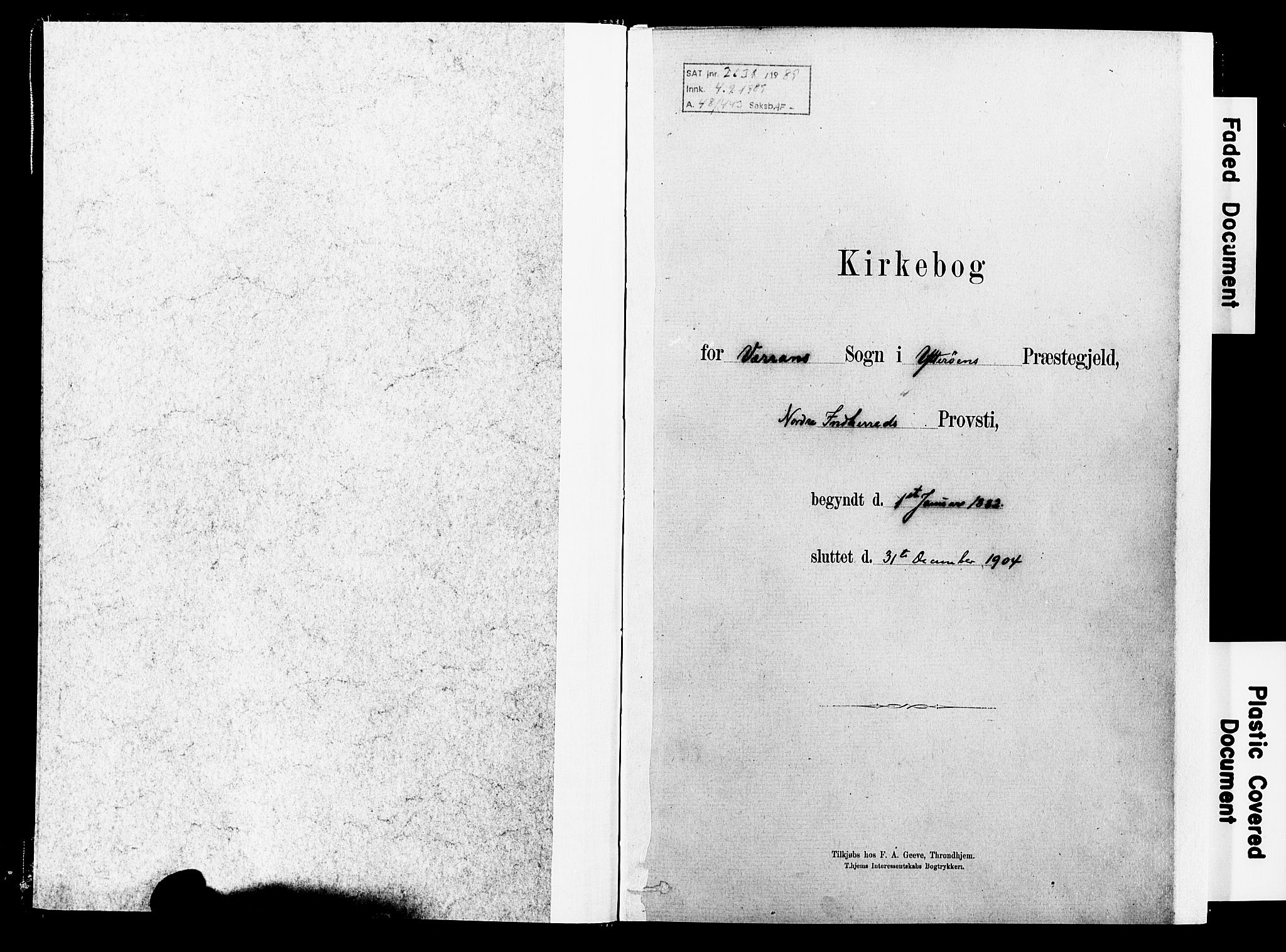 Ministerialprotokoller, klokkerbøker og fødselsregistre - Nord-Trøndelag, SAT/A-1458/744/L0420: Parish register (official) no. 744A04, 1882-1904