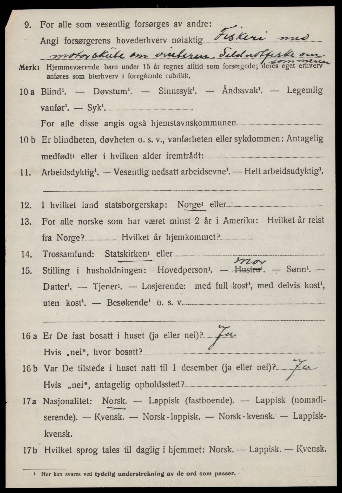 SAT, 1920 census for Nord-Frøya, 1920, p. 1414