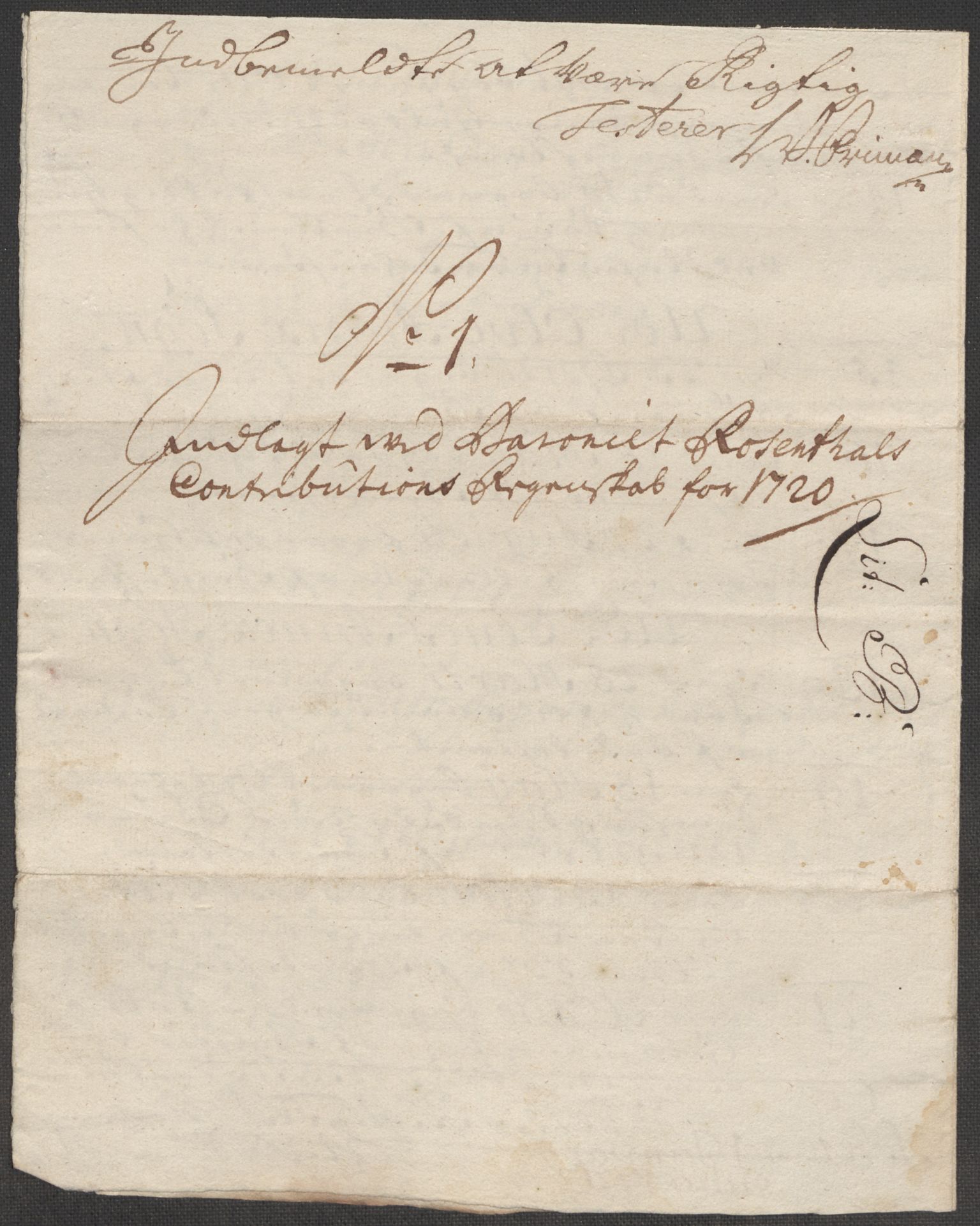 Rentekammeret inntil 1814, Reviderte regnskaper, Fogderegnskap, RA/EA-4092/R49/L3140: Fogderegnskap Rosendal Baroni, 1718-1720, p. 201