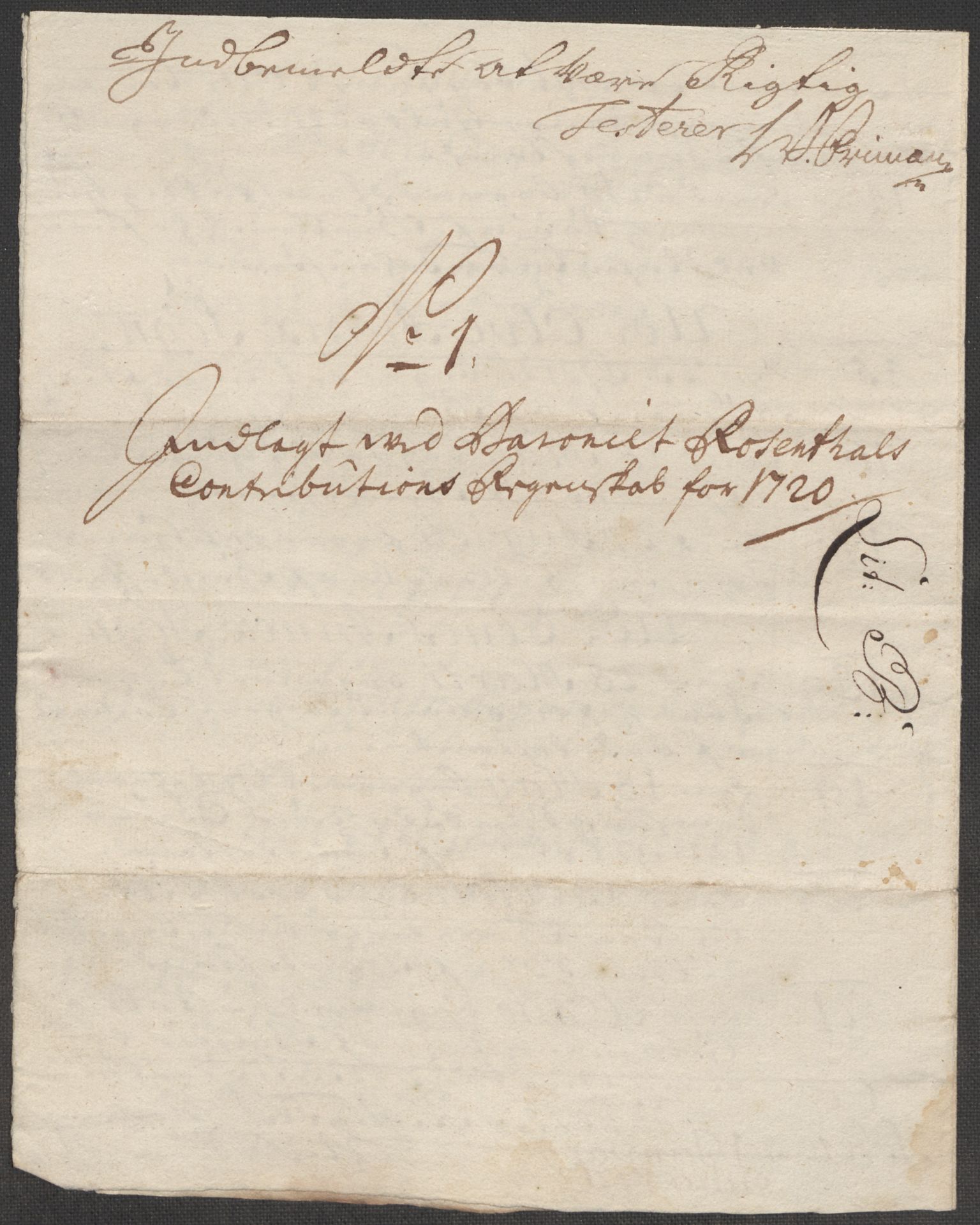 Rentekammeret inntil 1814, Reviderte regnskaper, Fogderegnskap, AV/RA-EA-4092/R49/L3140: Fogderegnskap Rosendal Baroni, 1718-1720, p. 201