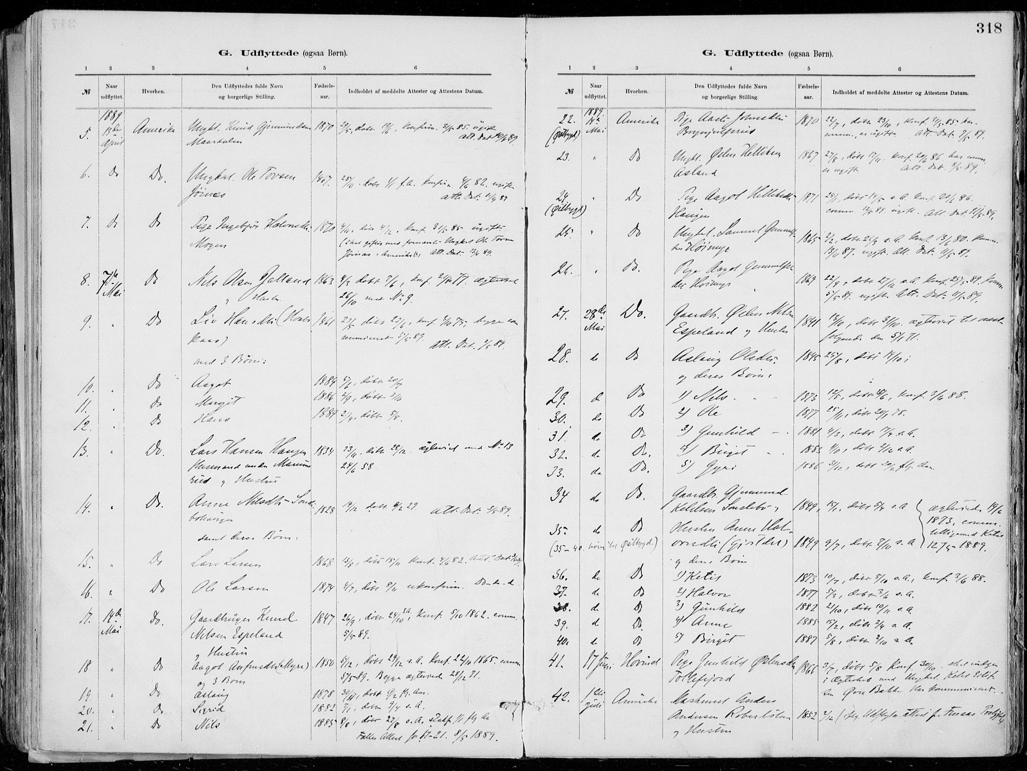 Tinn kirkebøker, SAKO/A-308/F/Fa/L0007: Parish register (official) no. I 7, 1878-1922, p. 318