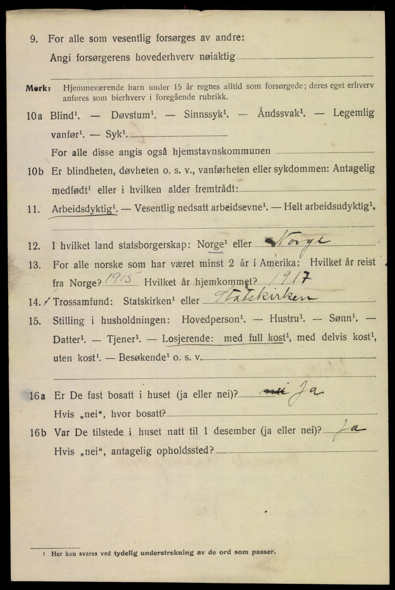 SAK, 1920 census for Mandal, 1920, p. 7036