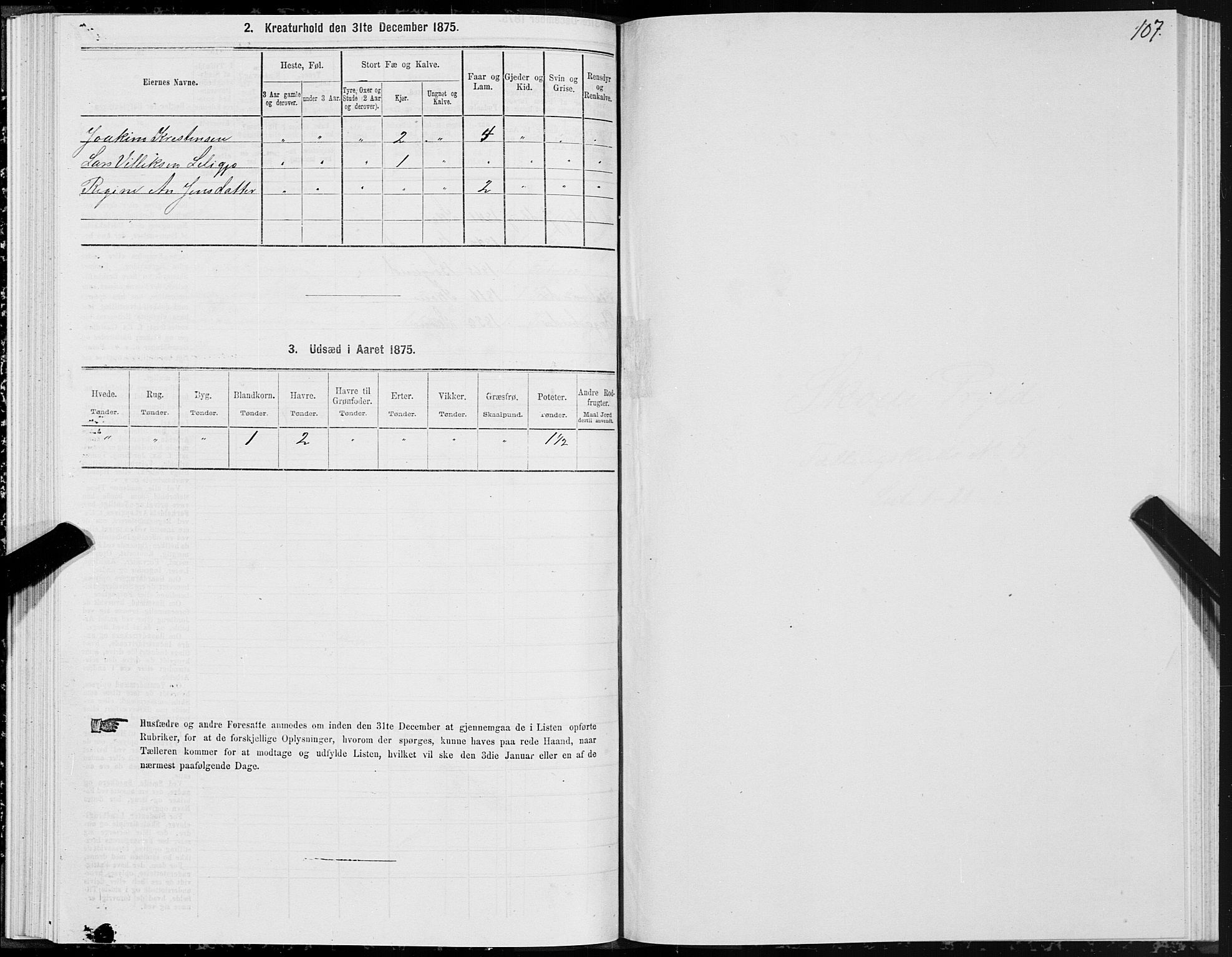 SAT, 1875 census for 1529P Skodje, 1875, p. 2107