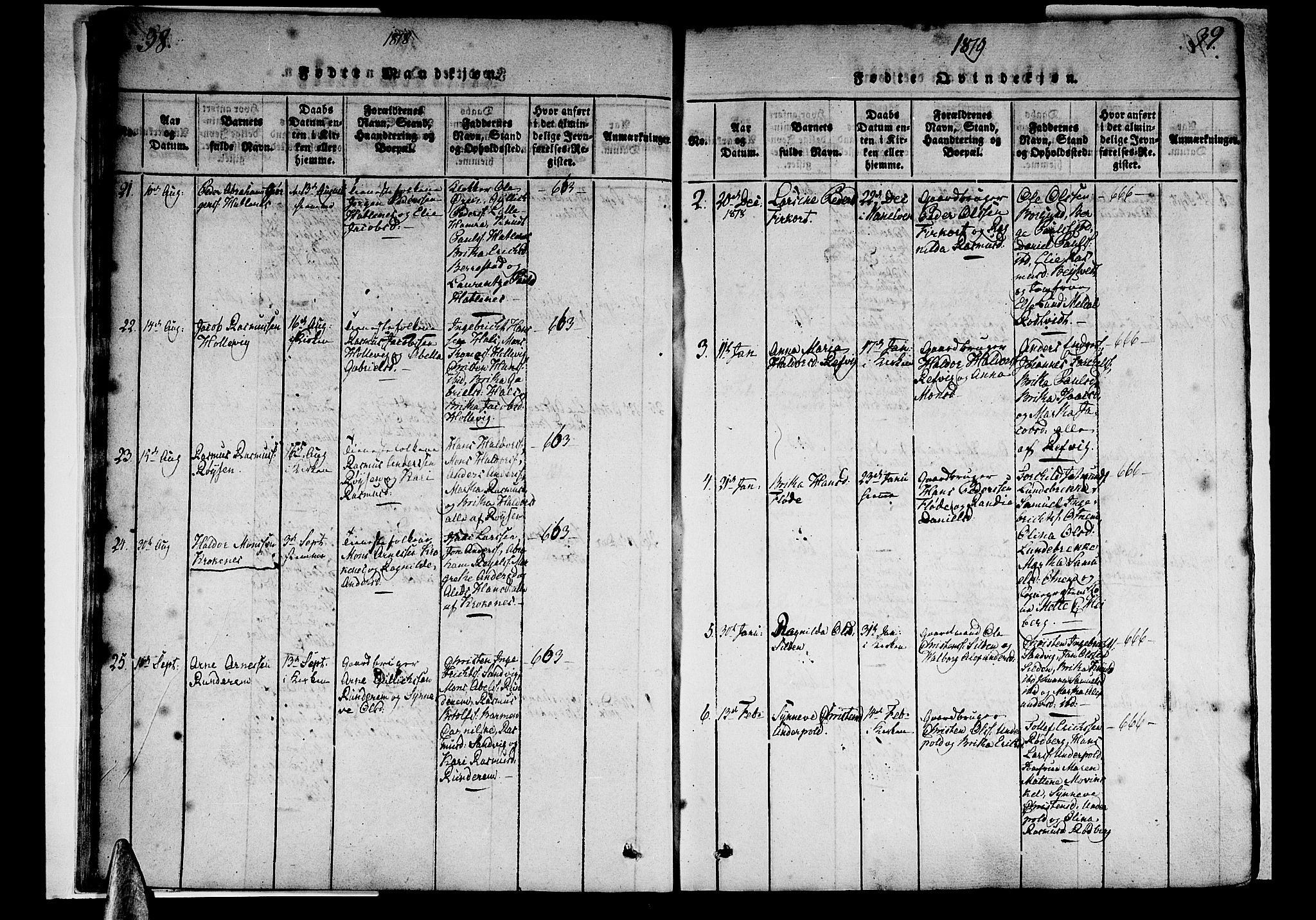 Selje sokneprestembete, SAB/A-99938/H/Ha/Haa/Haaa: Parish register (official) no. A 8, 1816-1828, p. 38-39
