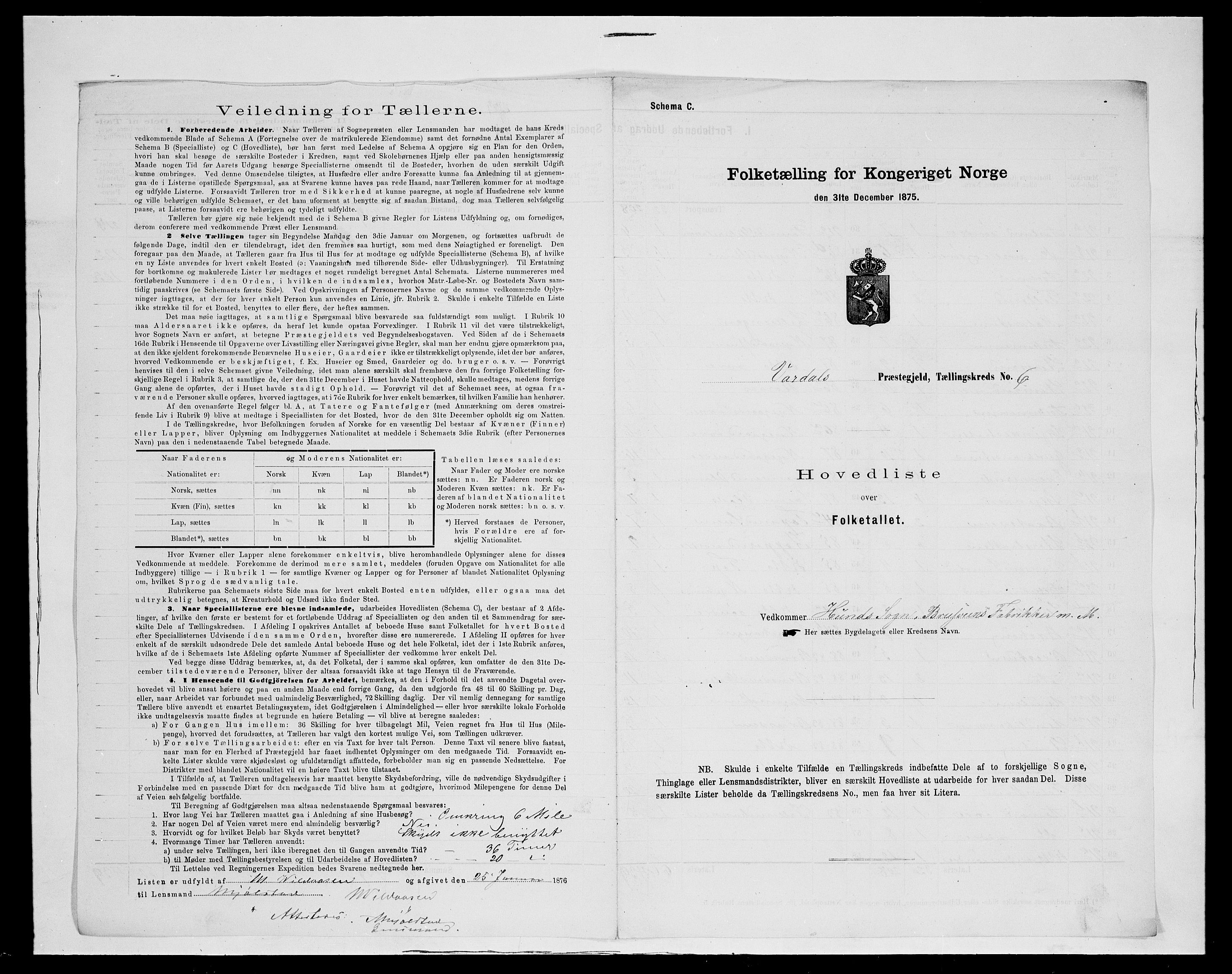 SAH, 1875 census for 0527L Vardal/Vardal og Hunn, 1875, p. 36