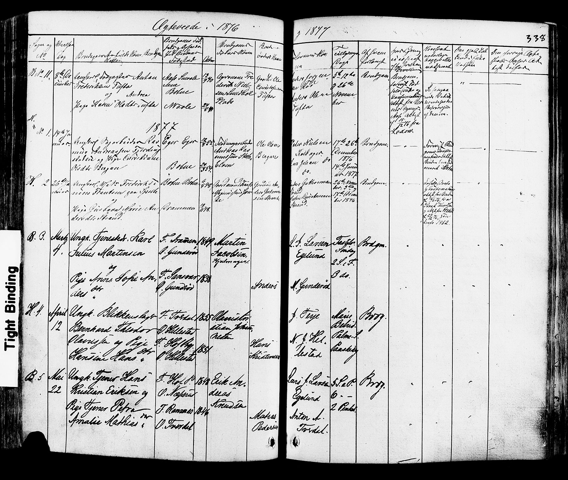 Botne kirkebøker, AV/SAKO-A-340/F/Fa/L0006: Parish register (official) no. I 6, 1836-1877, p. 338