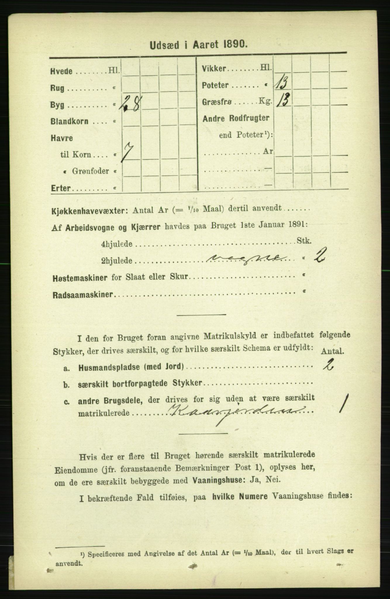 RA, 1891 census for 1734 Stod, 1891, p. 3560