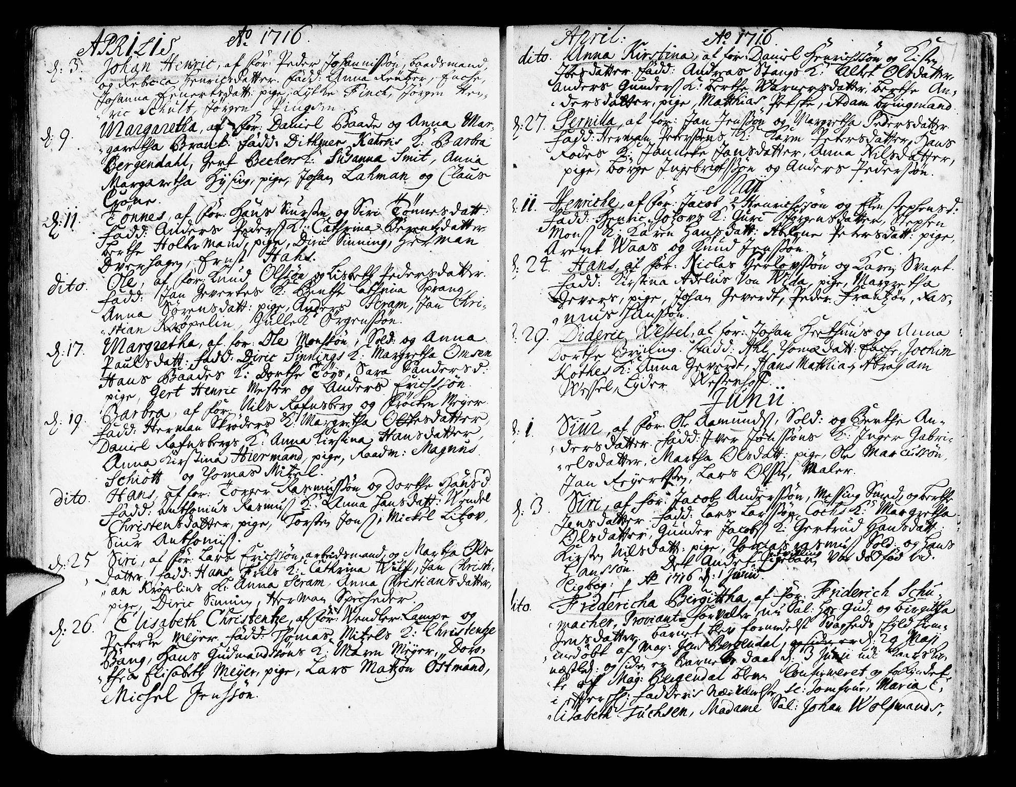 Korskirken sokneprestembete, AV/SAB-A-76101/H/Haa/L0003: Parish register (official) no. A 3, 1698-1719, p. 251