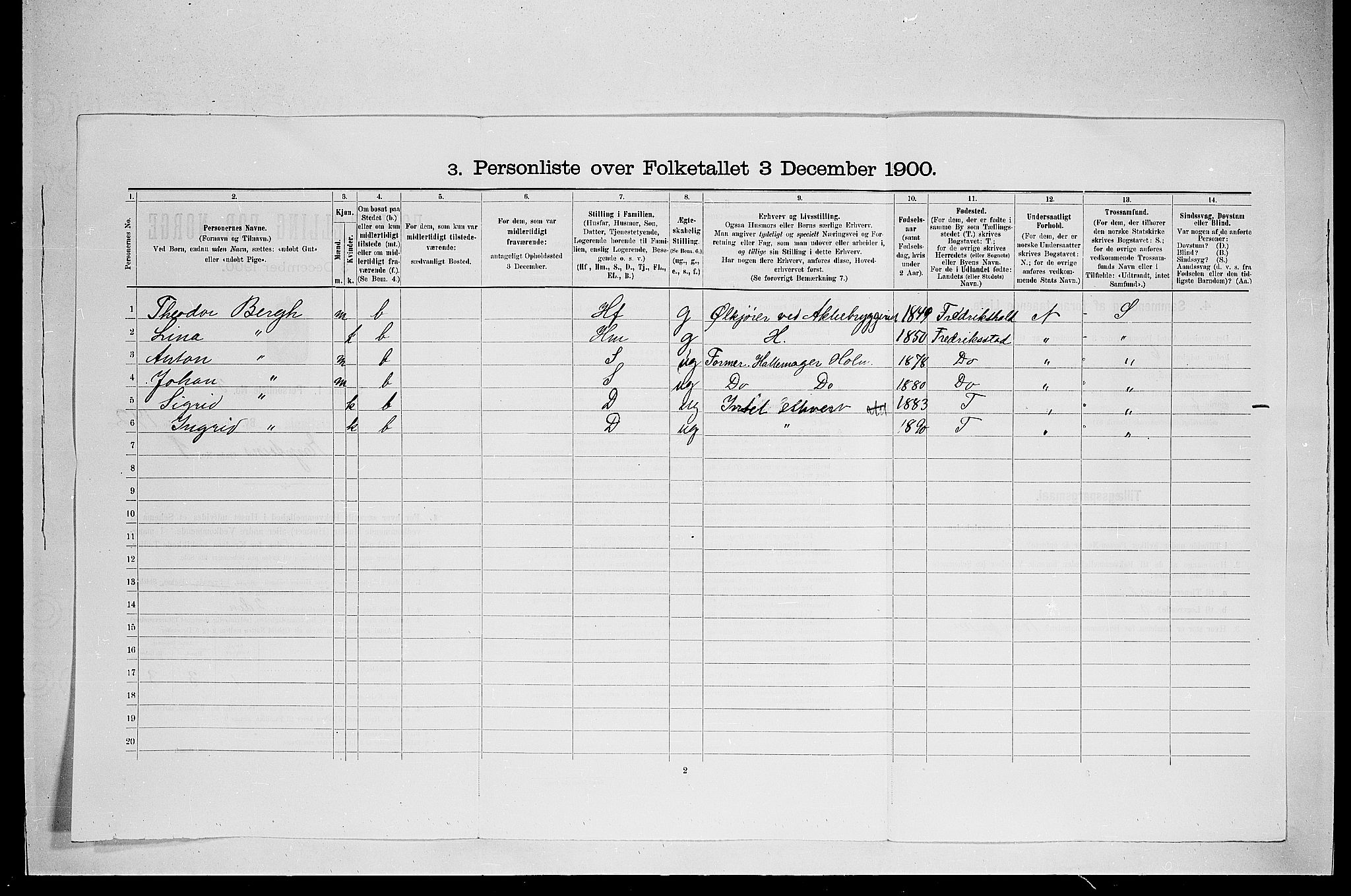 SAO, 1900 census for Kristiania, 1900, p. 21720