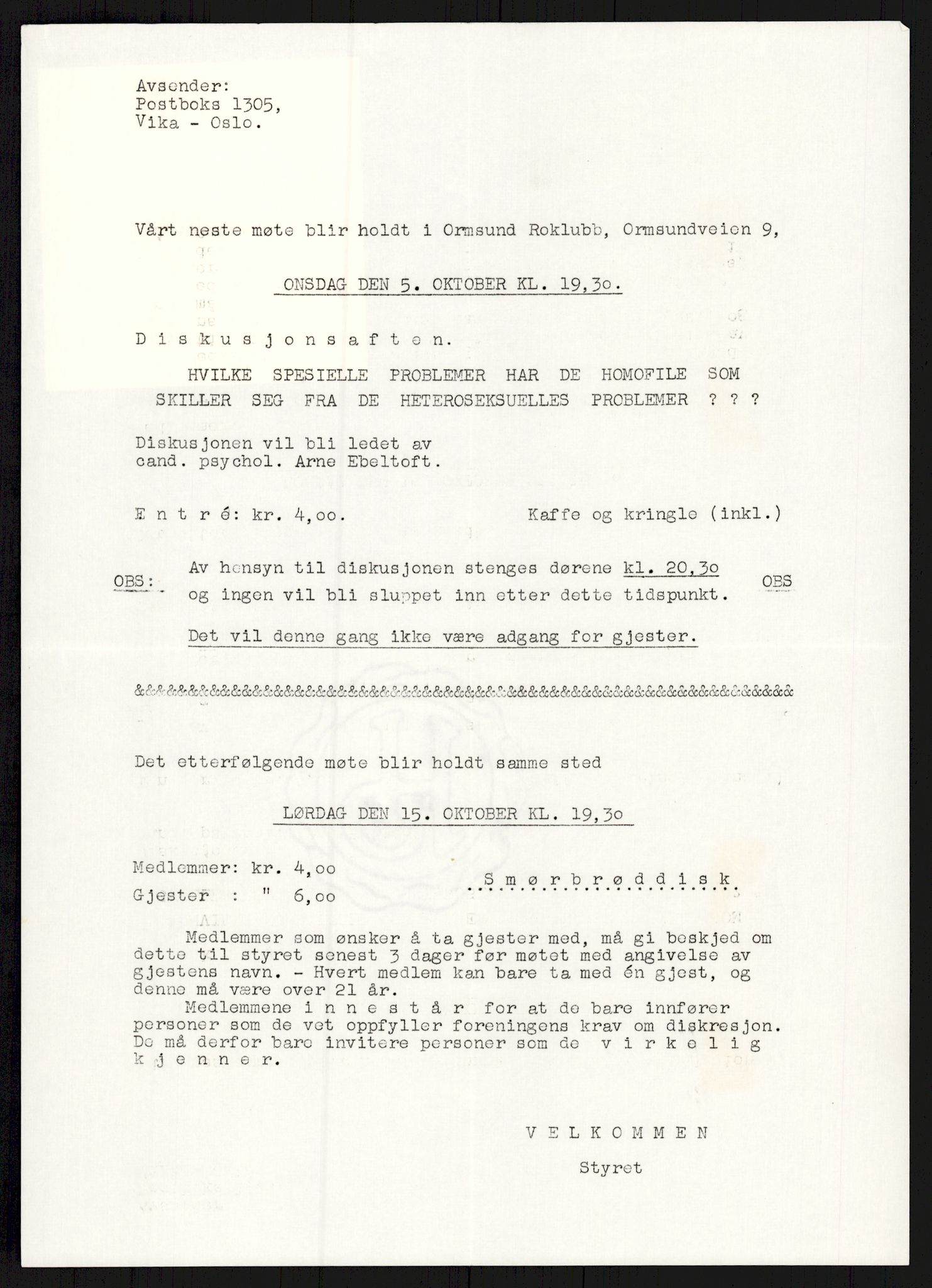 Det Norske Forbundet av 1948/Landsforeningen for Lesbisk og Homofil Frigjøring, AV/RA-PA-1216/A/Ag/L0003: Tillitsvalgte og medlemmer, 1952-1992, p. 513