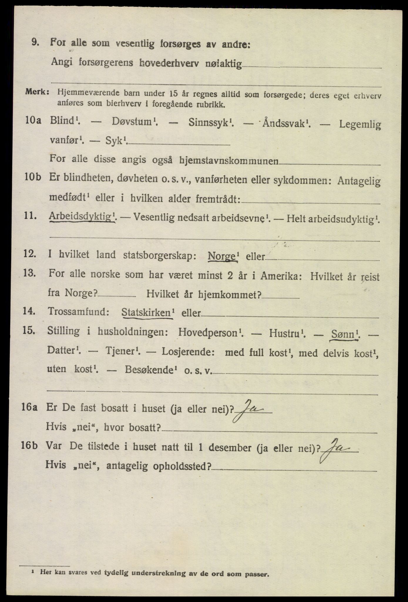 SAH, 1920 census for Trysil, 1920, p. 2766