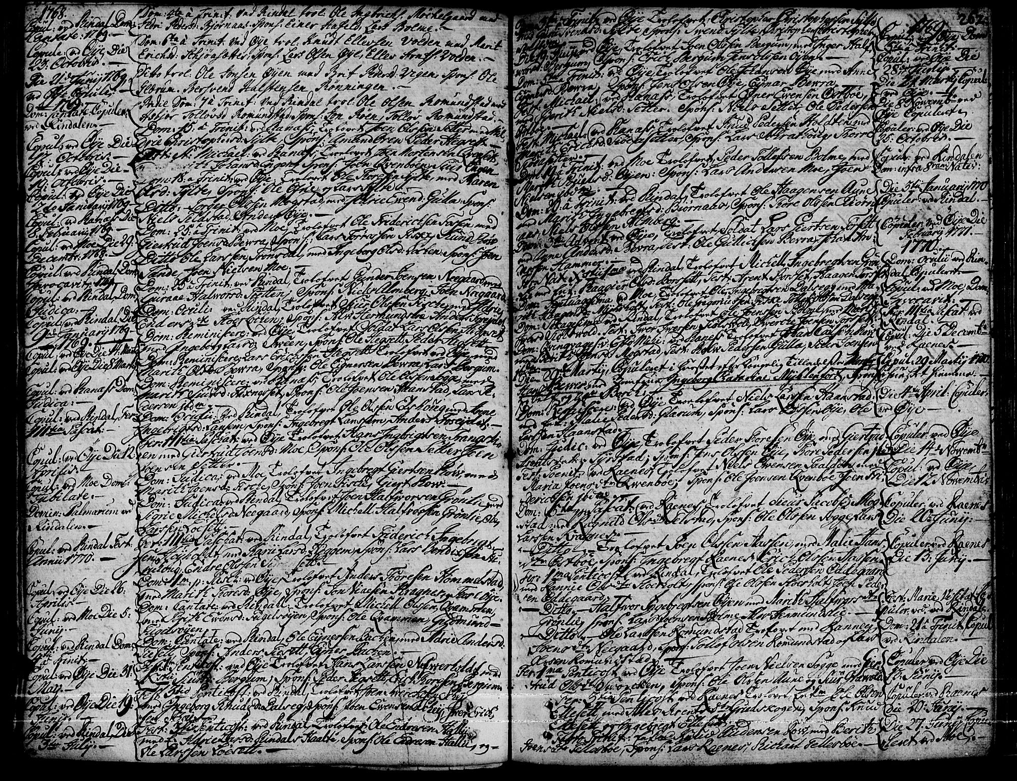 Ministerialprotokoller, klokkerbøker og fødselsregistre - Møre og Romsdal, SAT/A-1454/595/L1039: Parish register (official) no. 595A01, 1750-1796, p. 262