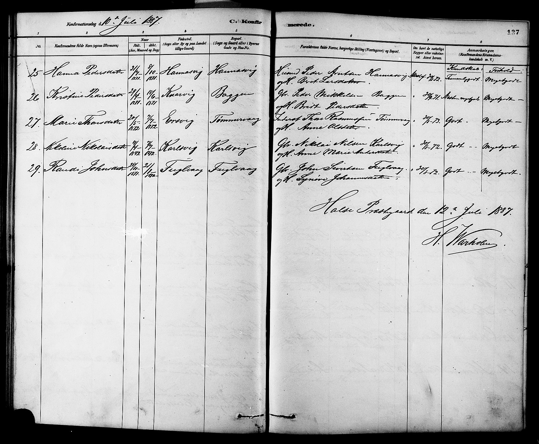 Ministerialprotokoller, klokkerbøker og fødselsregistre - Møre og Romsdal, AV/SAT-A-1454/577/L0896: Parish register (official) no. 577A03, 1880-1898, p. 127