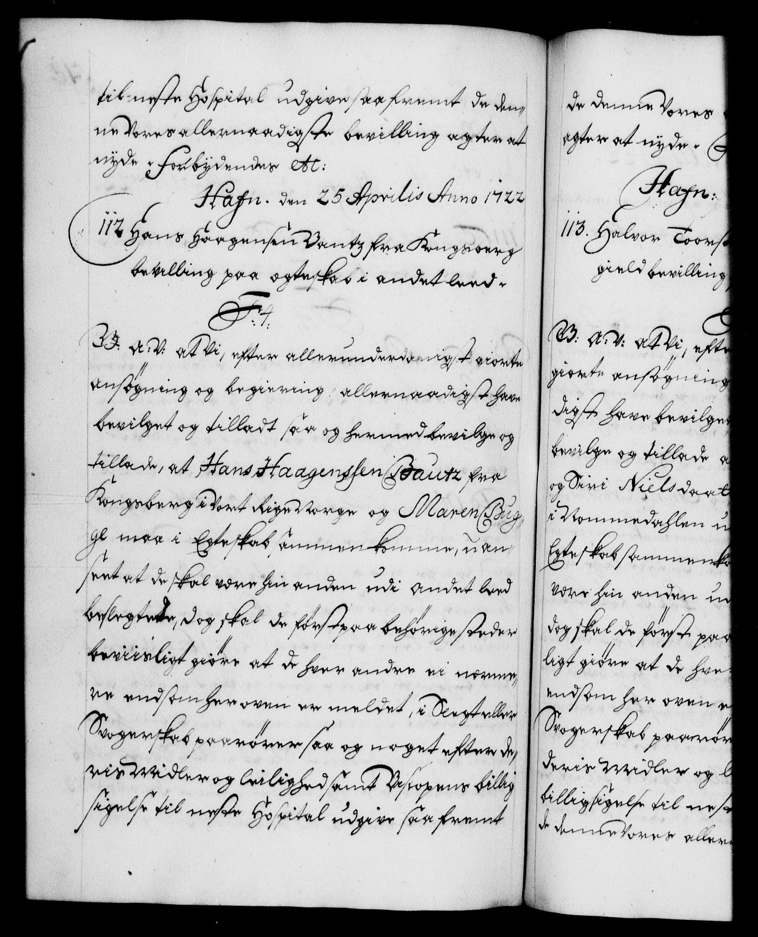 Danske Kanselli 1572-1799, AV/RA-EA-3023/F/Fc/Fca/Fcaa/L0023: Norske registre, 1720-1722, p. 518b