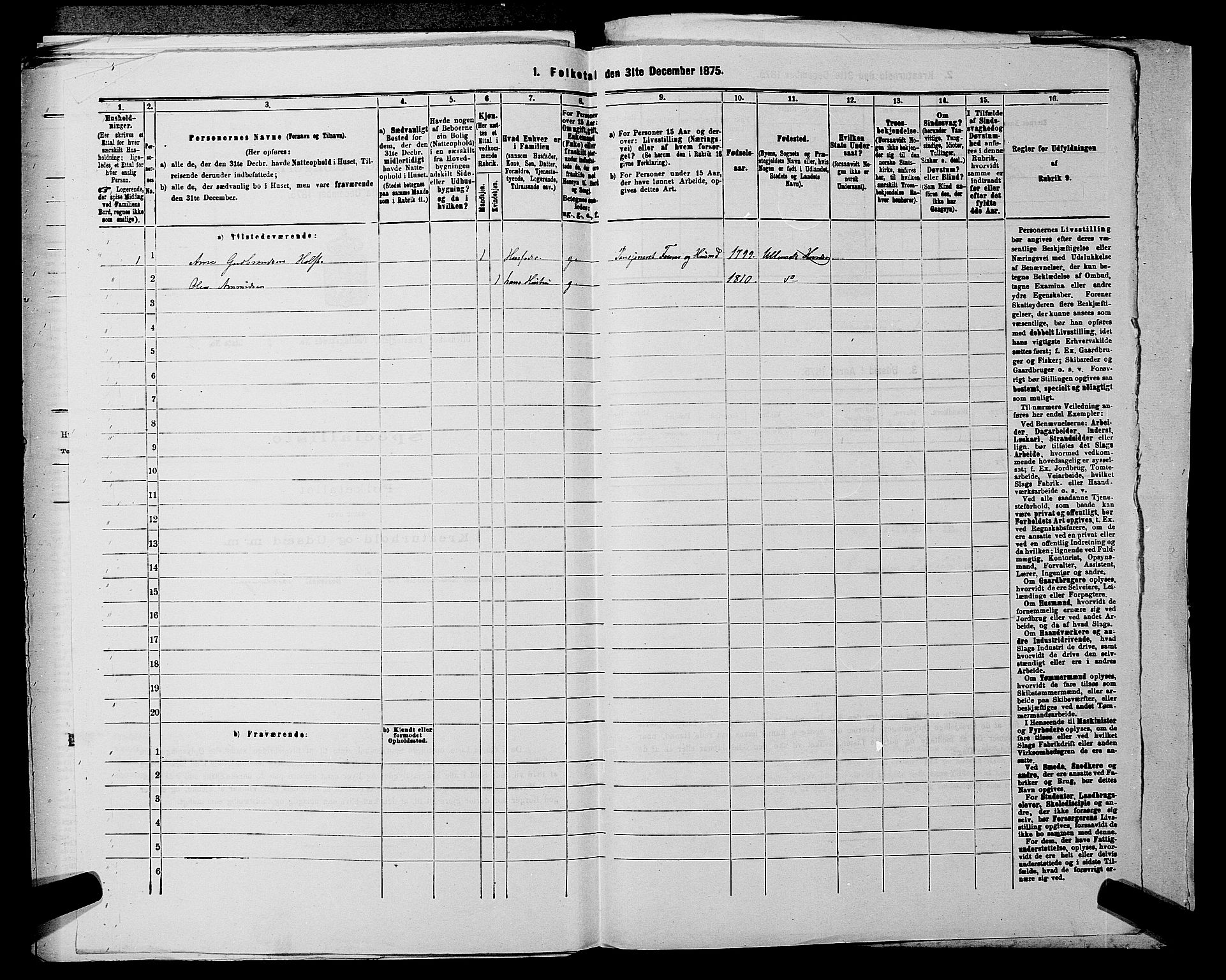 RA, 1875 census for 0235P Ullensaker, 1875, p. 476