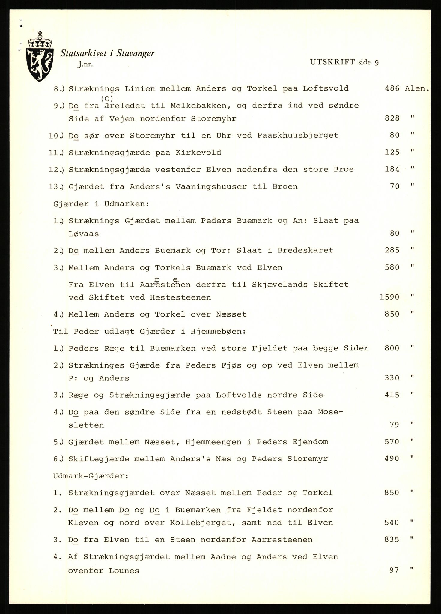 Statsarkivet i Stavanger, SAST/A-101971/03/Y/Yj/L0094: Avskrifter sortert etter gårdsnavn: Vetrhus - Vik i Nerstrand, 1750-1930, p. 482