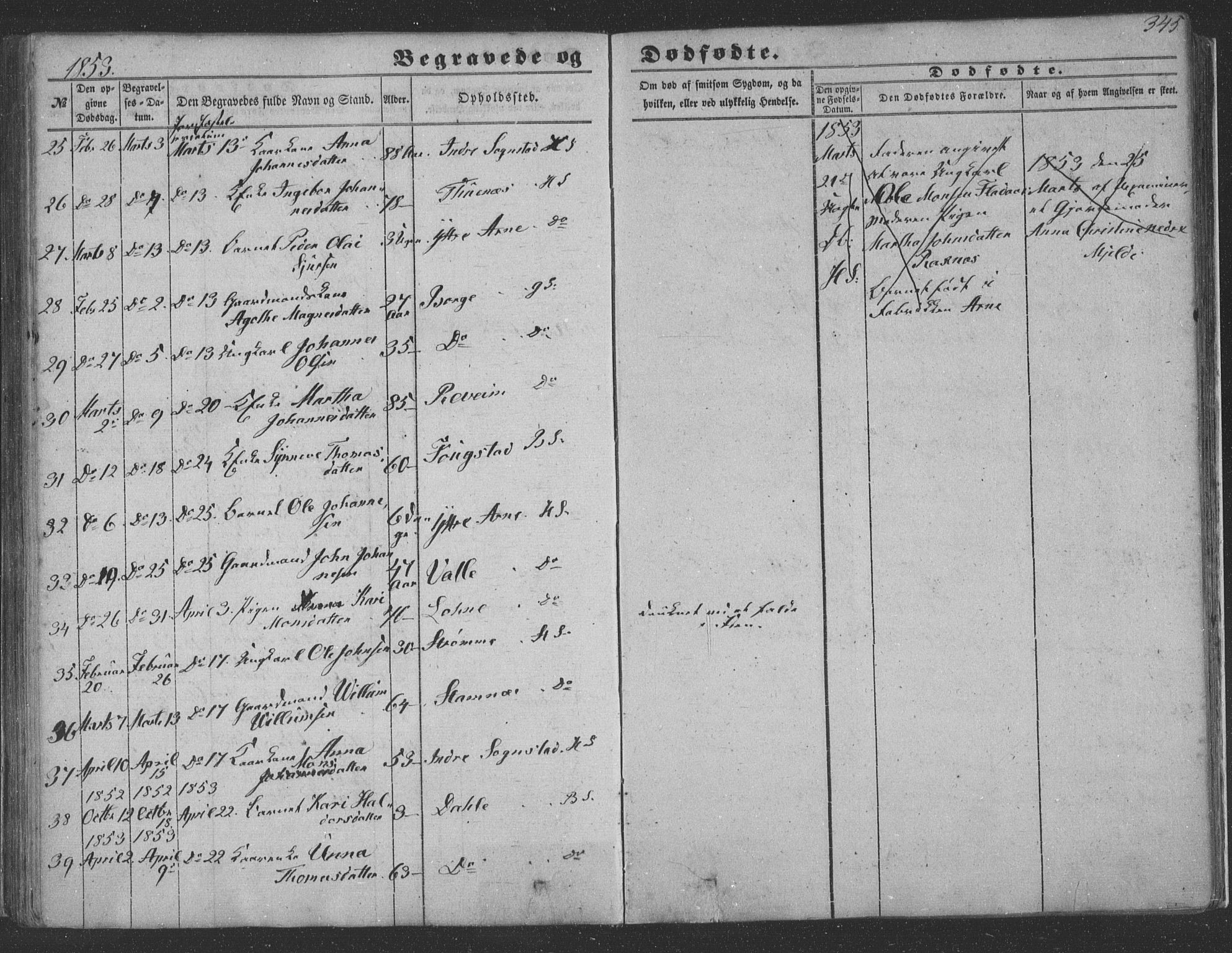 Haus sokneprestembete, AV/SAB-A-75601/H/Haa: Parish register (official) no. A 16 II, 1848-1857, p. 345