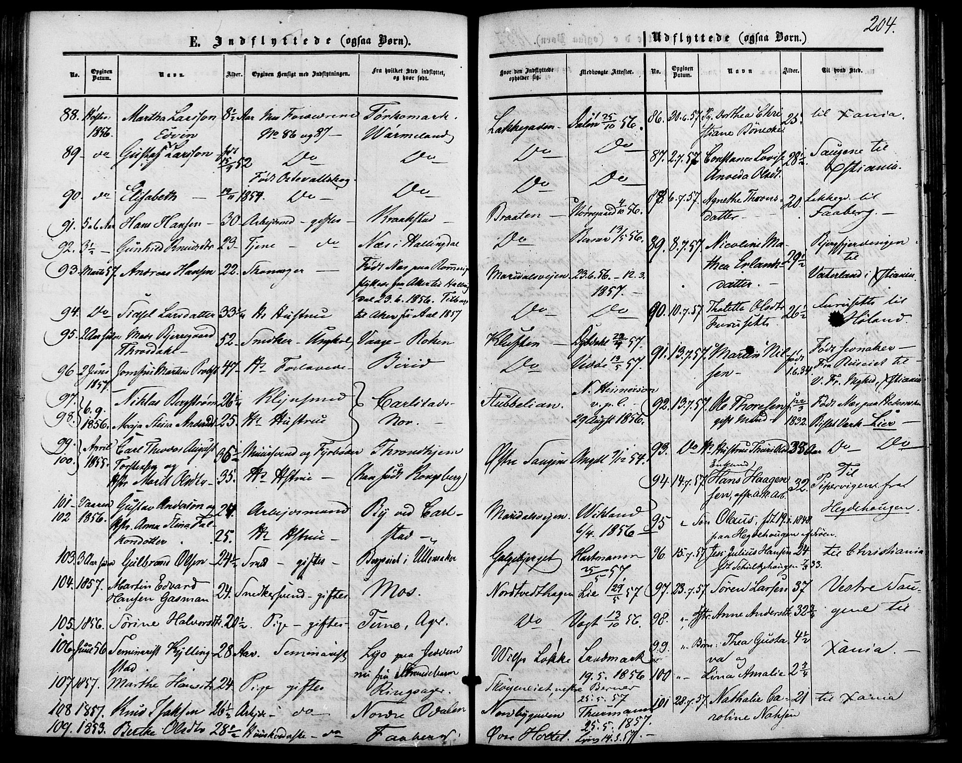 Vestre Aker prestekontor Kirkebøker, AV/SAO-A-10025/F/Fa/L0001: Parish register (official) no. 1, 1853-1858, p. 204