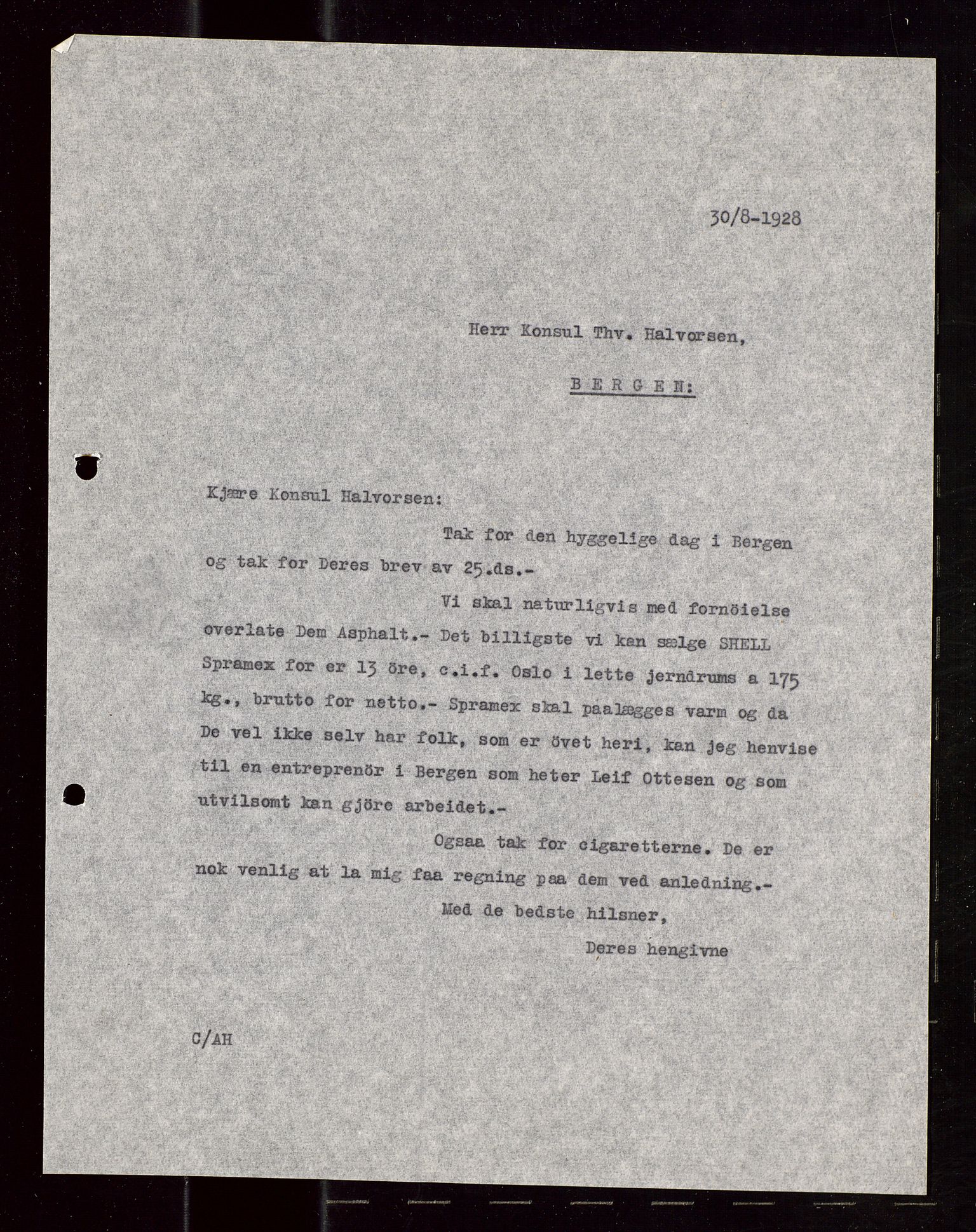 Pa 1521 - A/S Norske Shell, AV/SAST-A-101915/E/Ea/Eaa/L0015: Sjefskorrespondanse, 1928-1929, p. 72