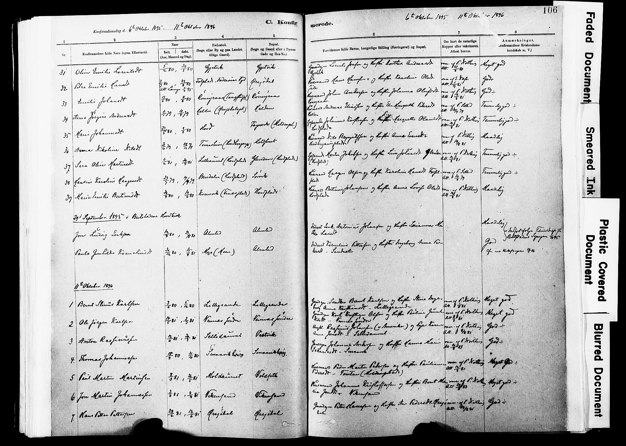 Ministerialprotokoller, klokkerbøker og fødselsregistre - Nord-Trøndelag, SAT/A-1458/744/L0420: Parish register (official) no. 744A04, 1882-1904, p. 106