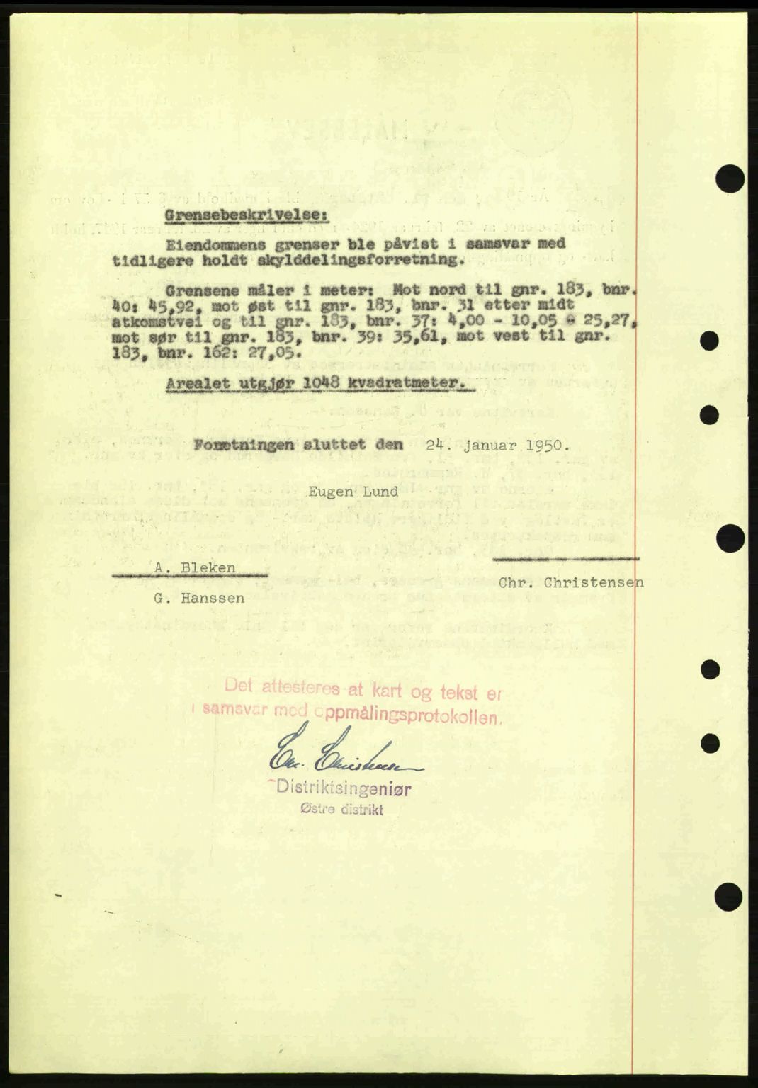 Oslo byskriverembete, AV/SAO-A-10227/G/Gb/Gbd/Gbda/L0017: Mortgage book no. A215, 1949-1950, Diary no: : 1249/1950