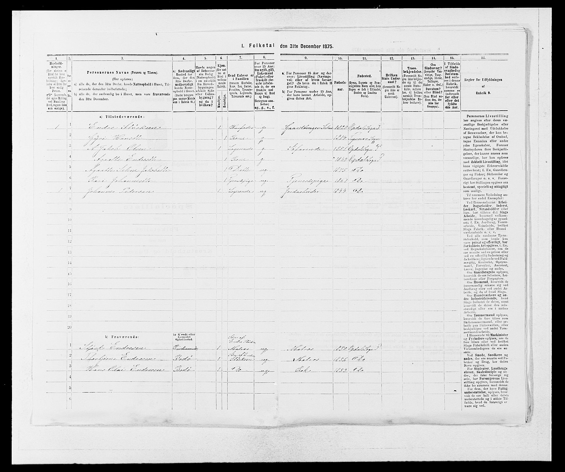 SAB, 1875 census for 1223P Tysnes, 1875, p. 549