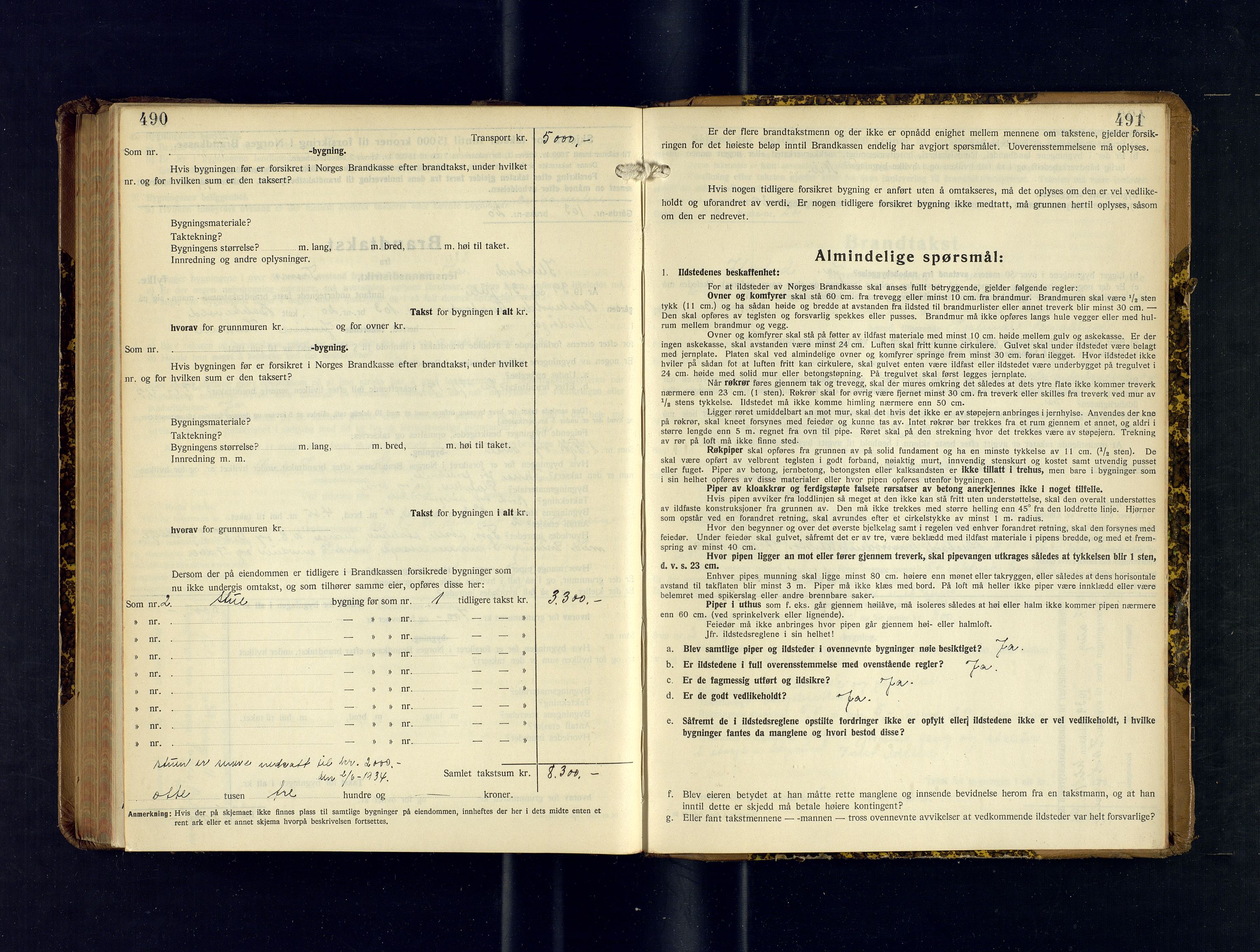 Ibestad lensmannskontor, AV/SATØ-S-1499/F/Fv/Fvh/L0284: Branntakstprotokoller, 1937-1939, p. 490-491