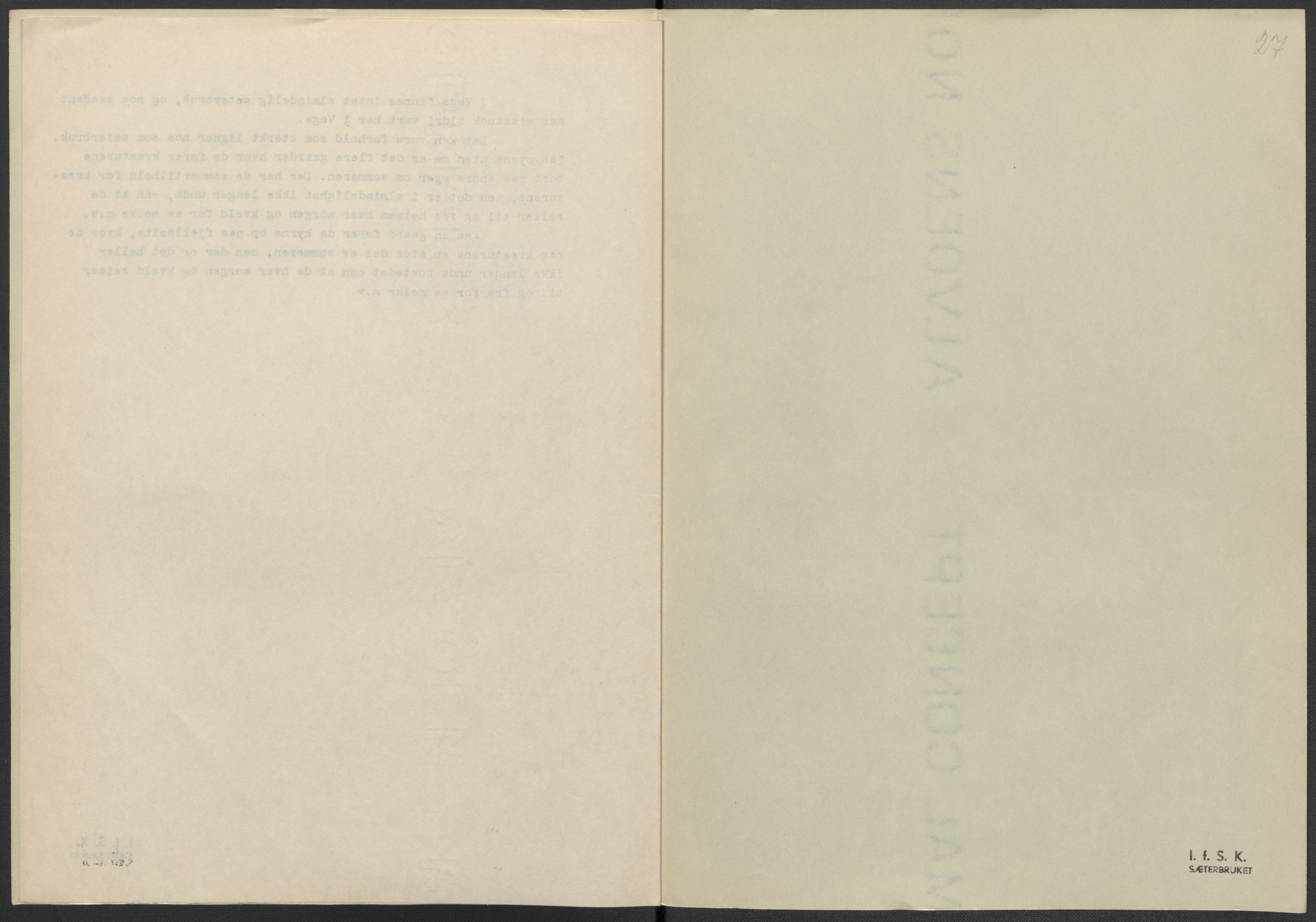 Instituttet for sammenlignende kulturforskning, AV/RA-PA-0424/F/Fc/L0016/0001: Eske B16: / Nordland (perm XLVI), 1932-1938, p. 27