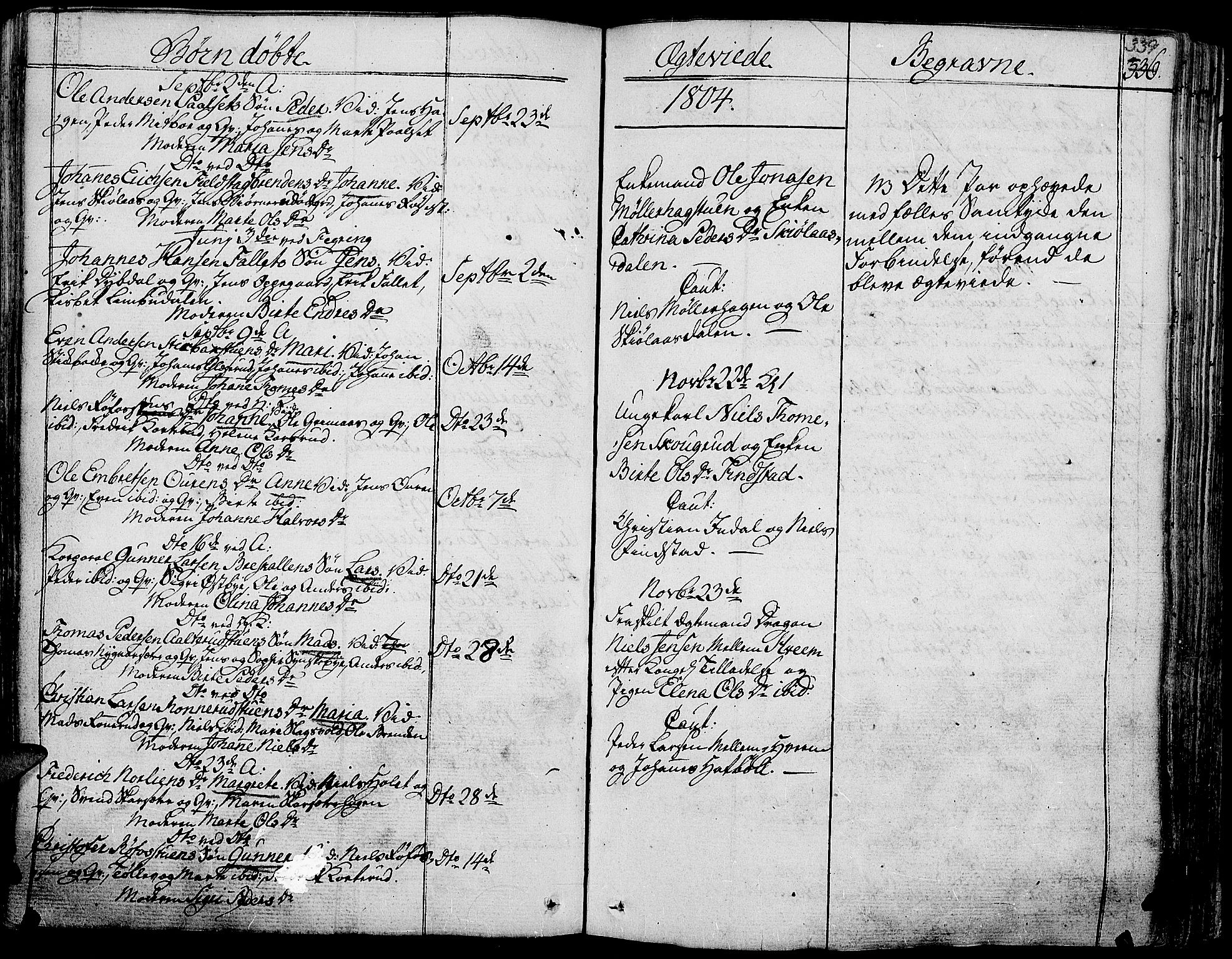 Toten prestekontor, SAH/PREST-102/H/Ha/Haa/L0007: Parish register (official) no. 7, 1794-1809, p. 339