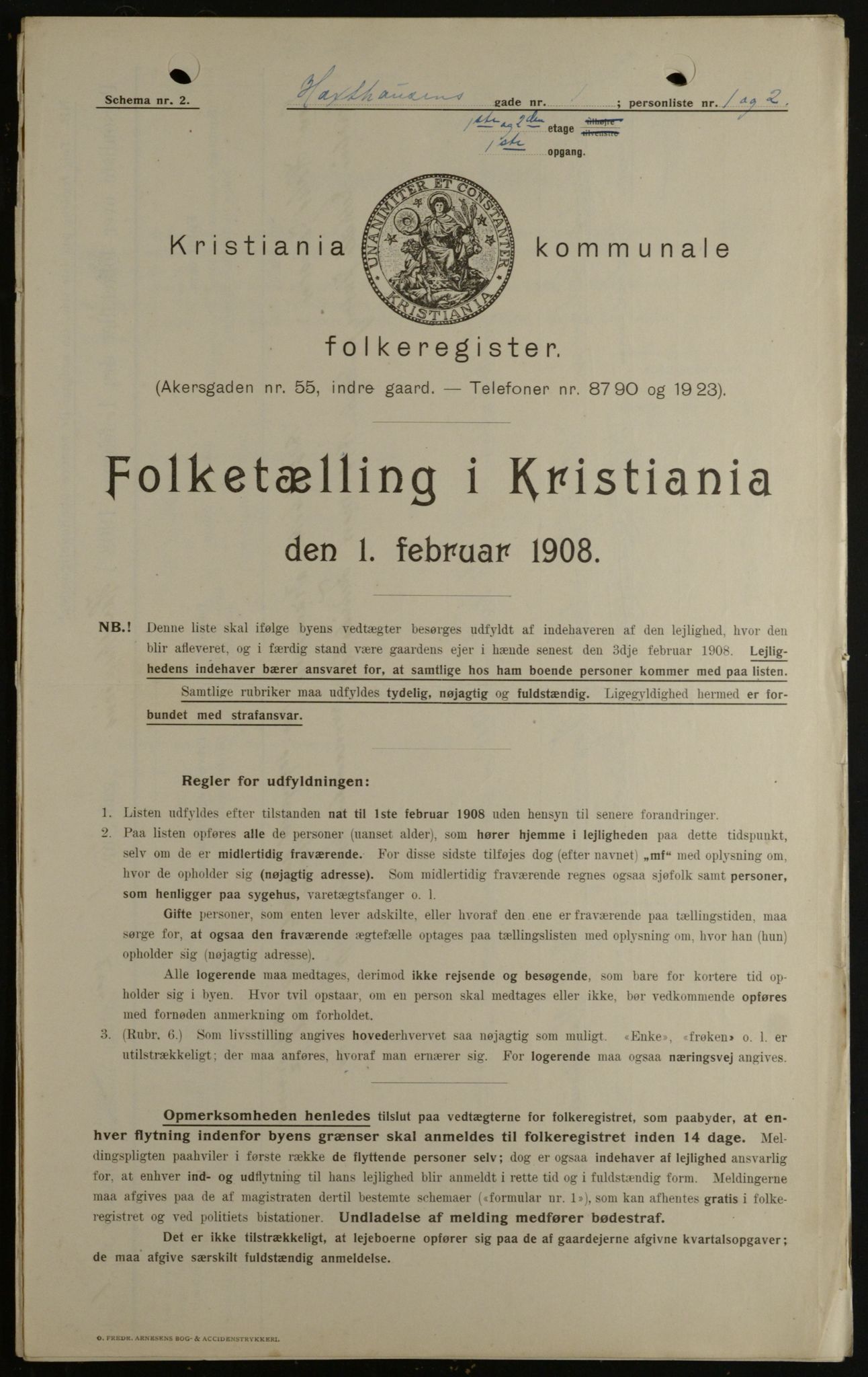 OBA, Municipal Census 1908 for Kristiania, 1908, p. 32024