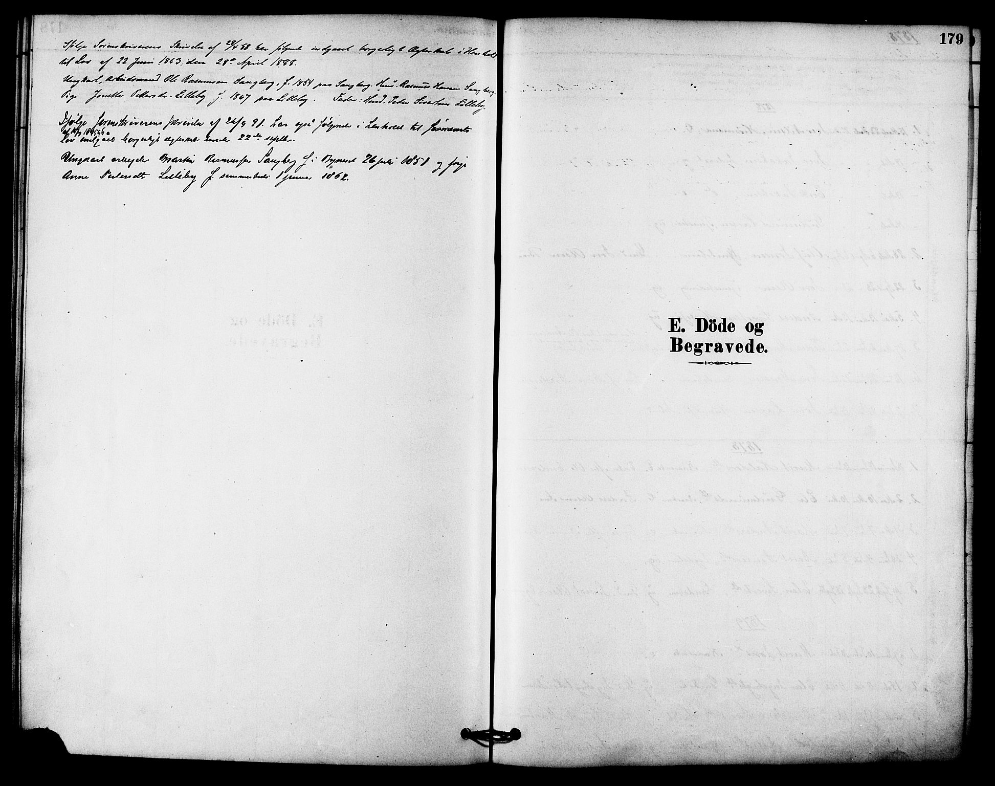 Ministerialprotokoller, klokkerbøker og fødselsregistre - Sør-Trøndelag, AV/SAT-A-1456/612/L0378: Parish register (official) no. 612A10, 1878-1897, p. 179