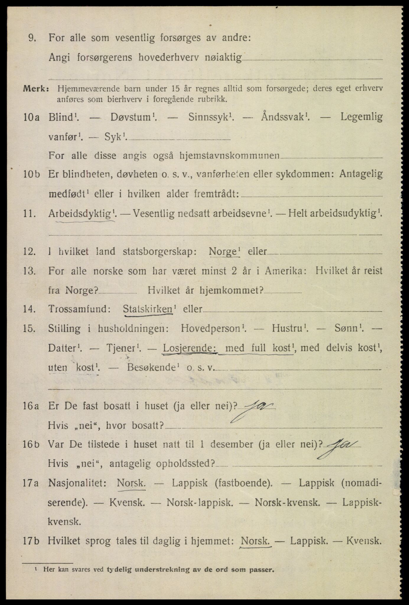 SAT, 1920 census for Tjeldsund, 1920, p. 2695
