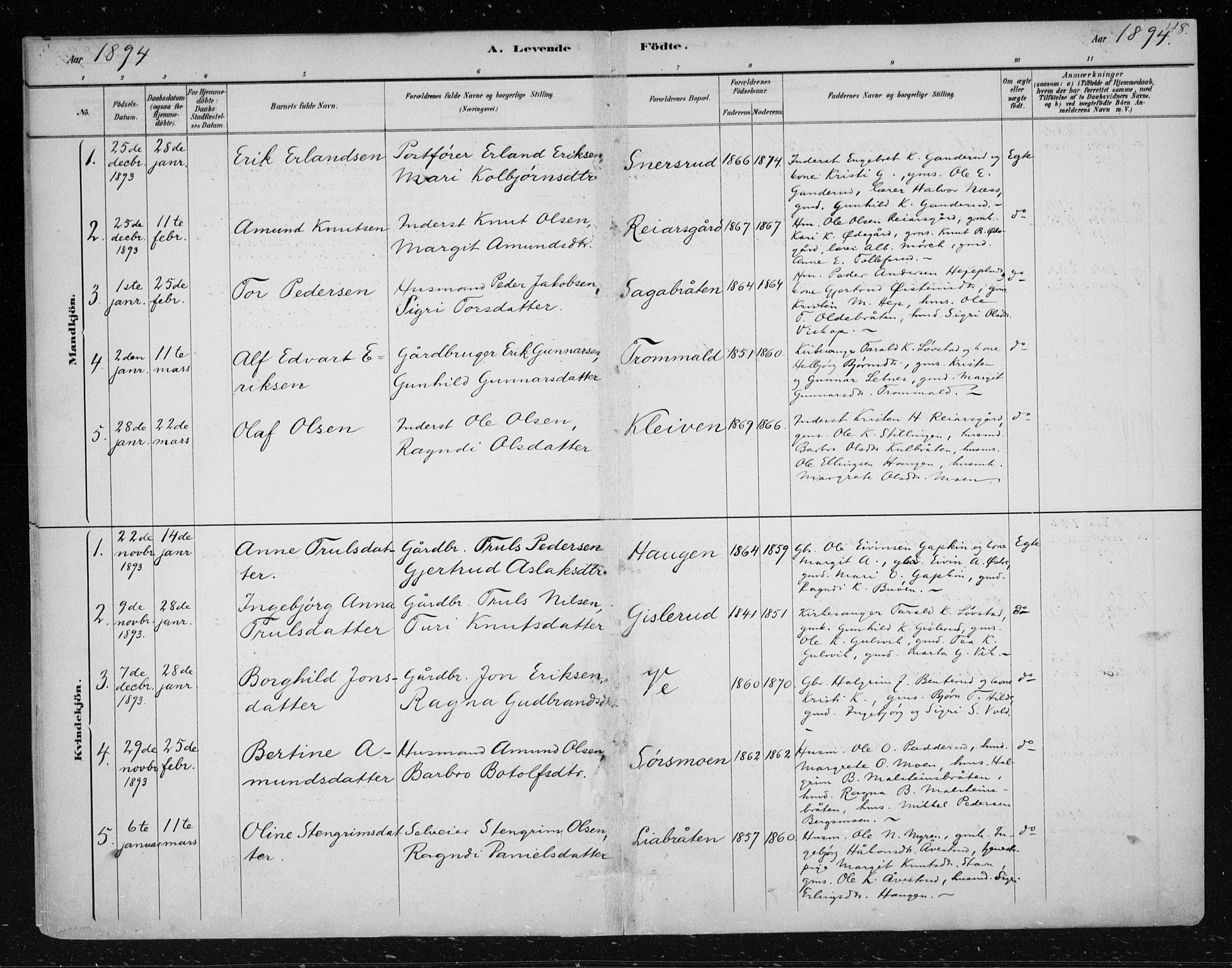 Nes kirkebøker, AV/SAKO-A-236/F/Fa/L0012: Parish register (official) no. 12, 1881-1917, p. 48