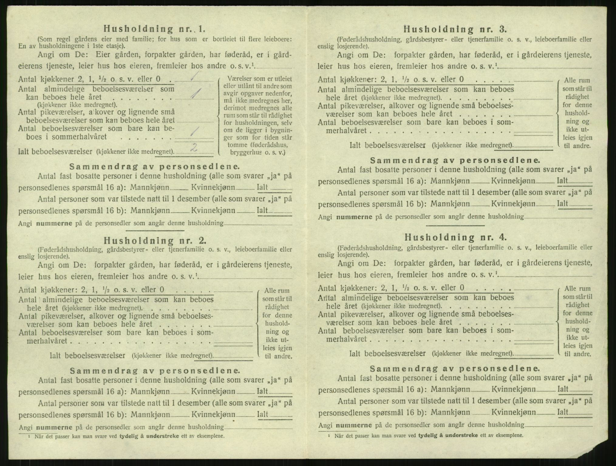 SAT, 1920 census for Sylte, 1920, p. 152