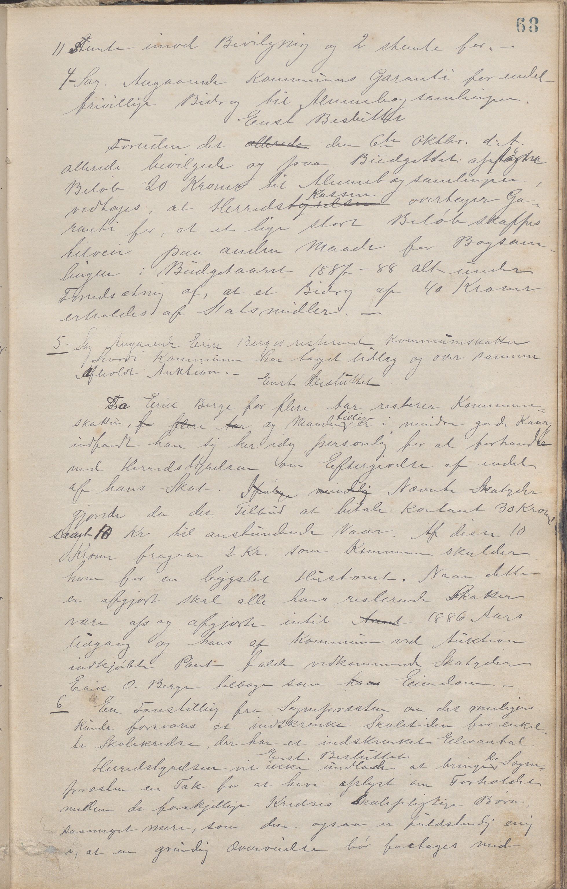 Forsand kommune - Formannskapet / Rådmannskontoret, IKAR/K-101601/A/Aa/Aaa/L0001: Møtebok, 1878-1893, p. 68a