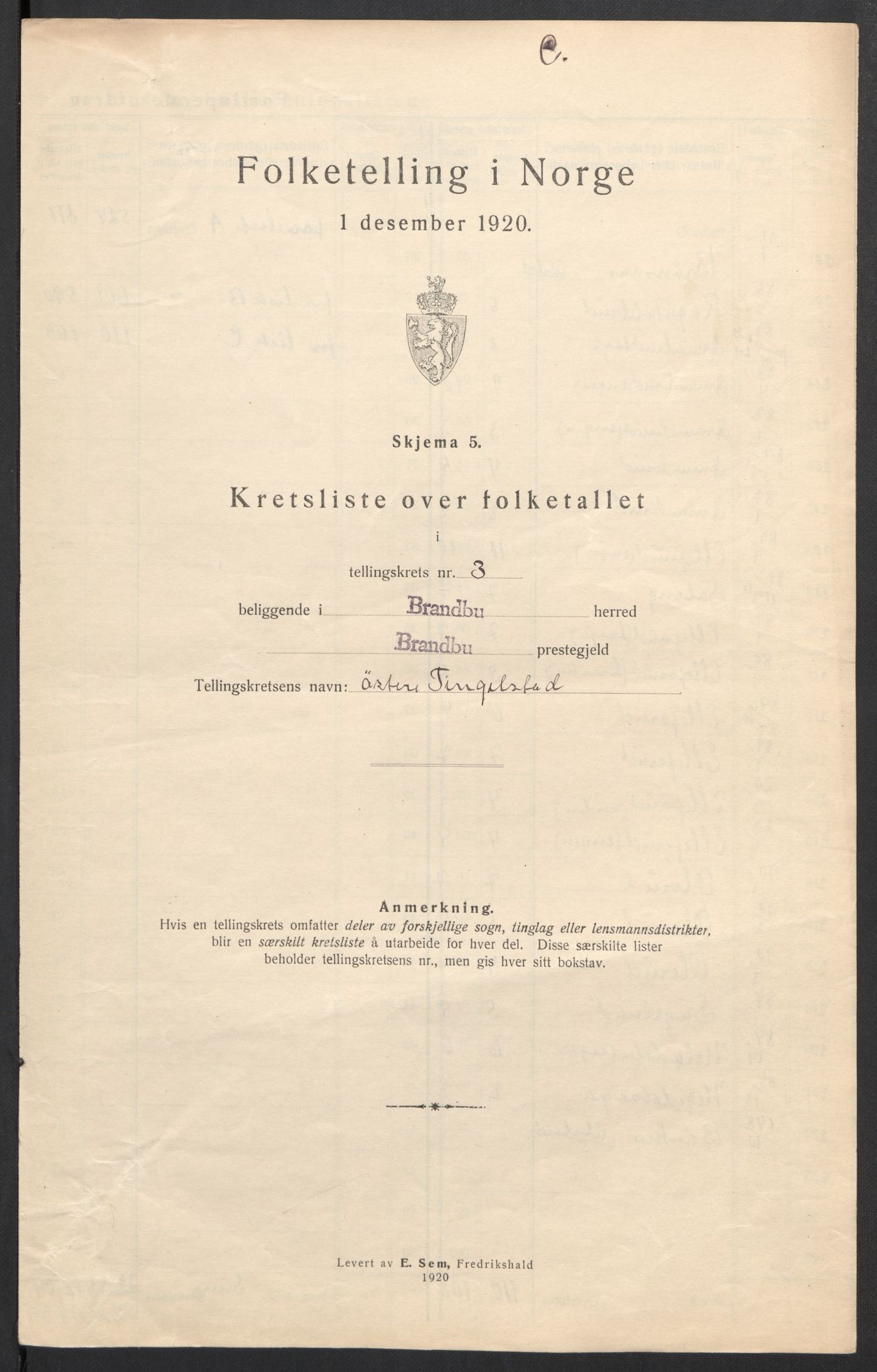 SAH, 1920 census for Brandbu, 1920, p. 30