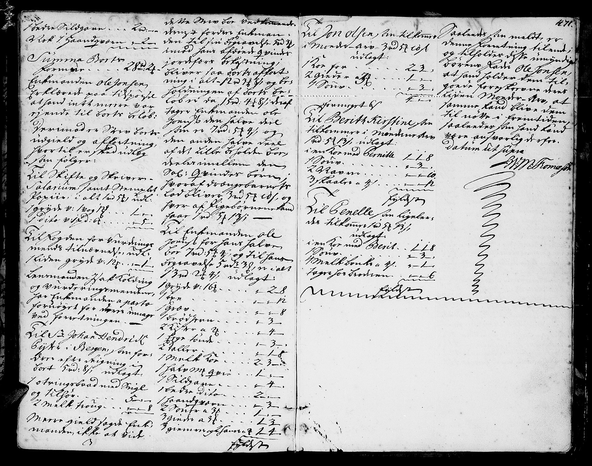 Senja og Tromsø sorenskriveri , AV/SATØ-SATØ-31/H/Hb/L0139: Skifteutlodningsprotokoller, 1752-1778, p. 470b-471a