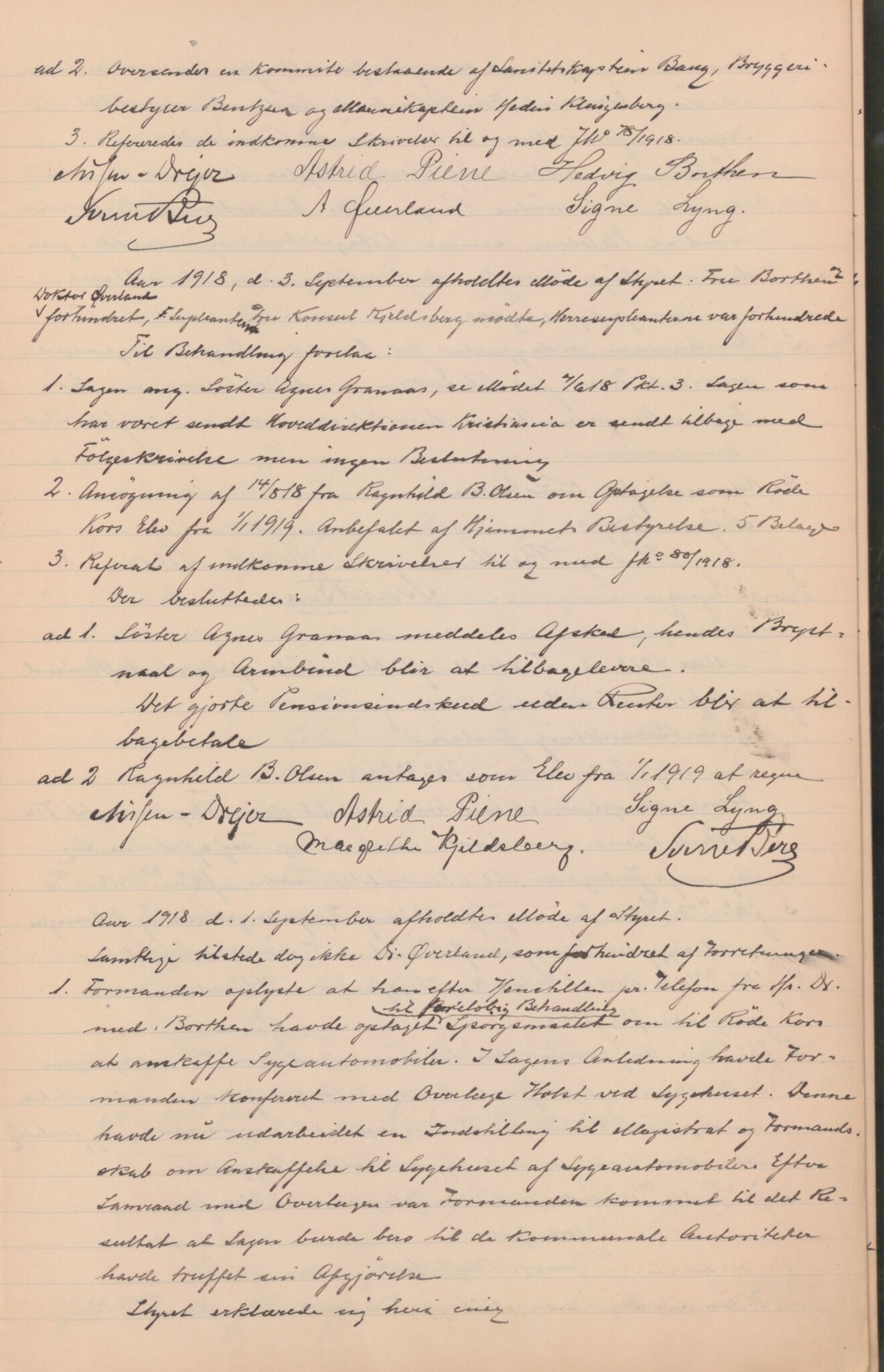 Trondheim Røde Kors, TRKO/PA-1204/A/Aa/L0001: Møtebok, 1917-1929, p. 21