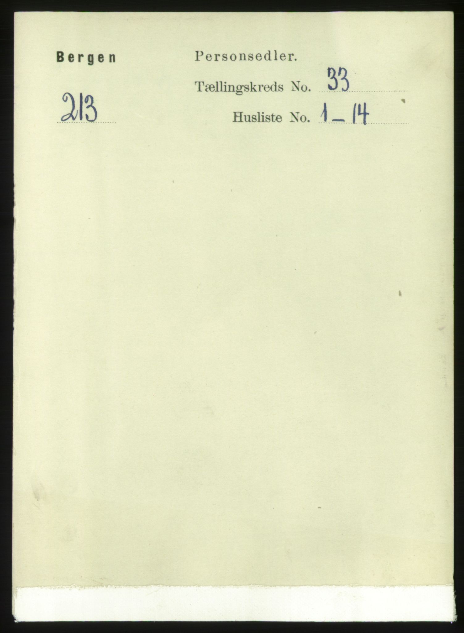 RA, 1891 Census for 1301 Bergen, 1891, p. 40922