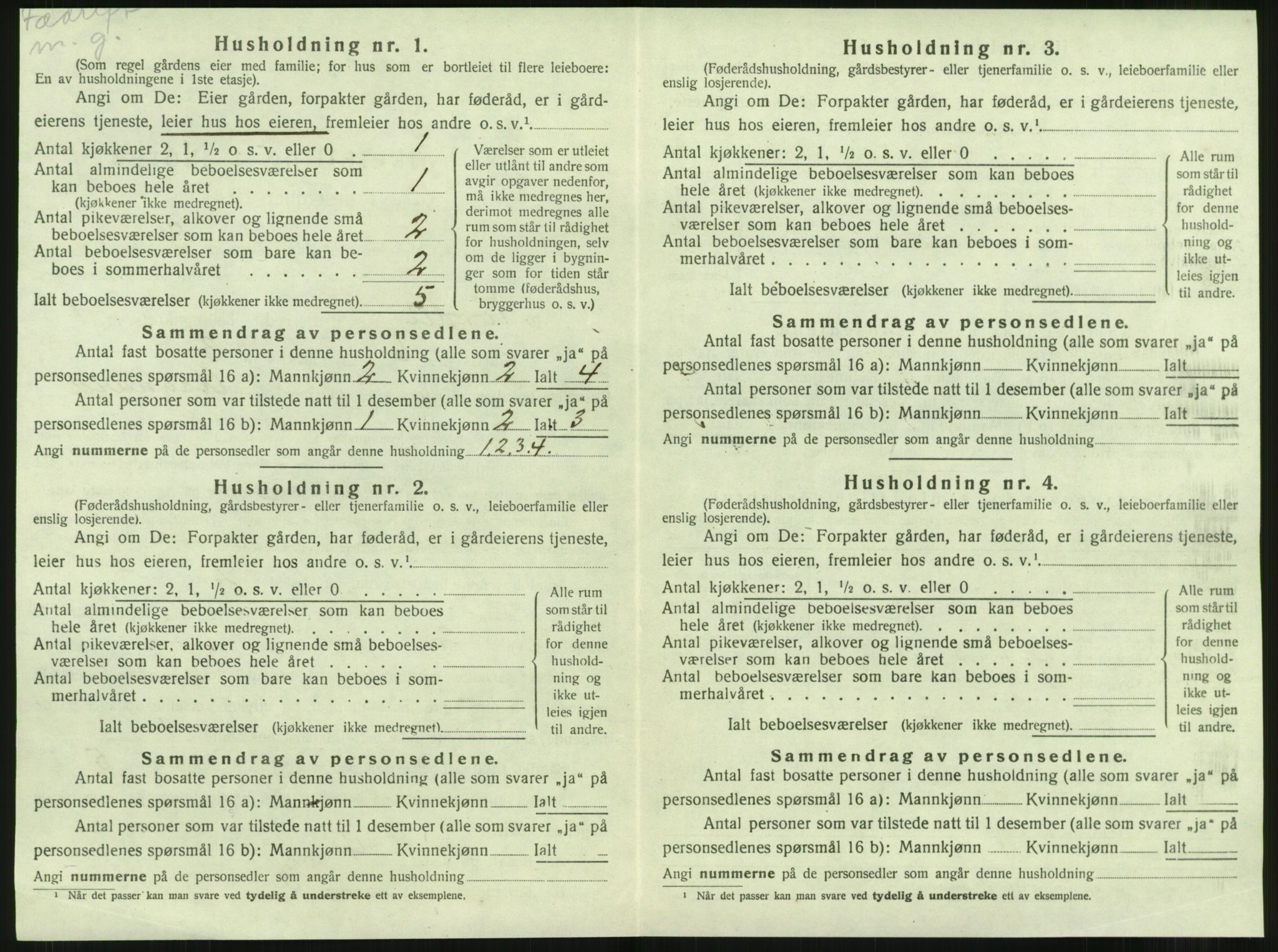SAT, 1920 census for Nordli, 1920, p. 28