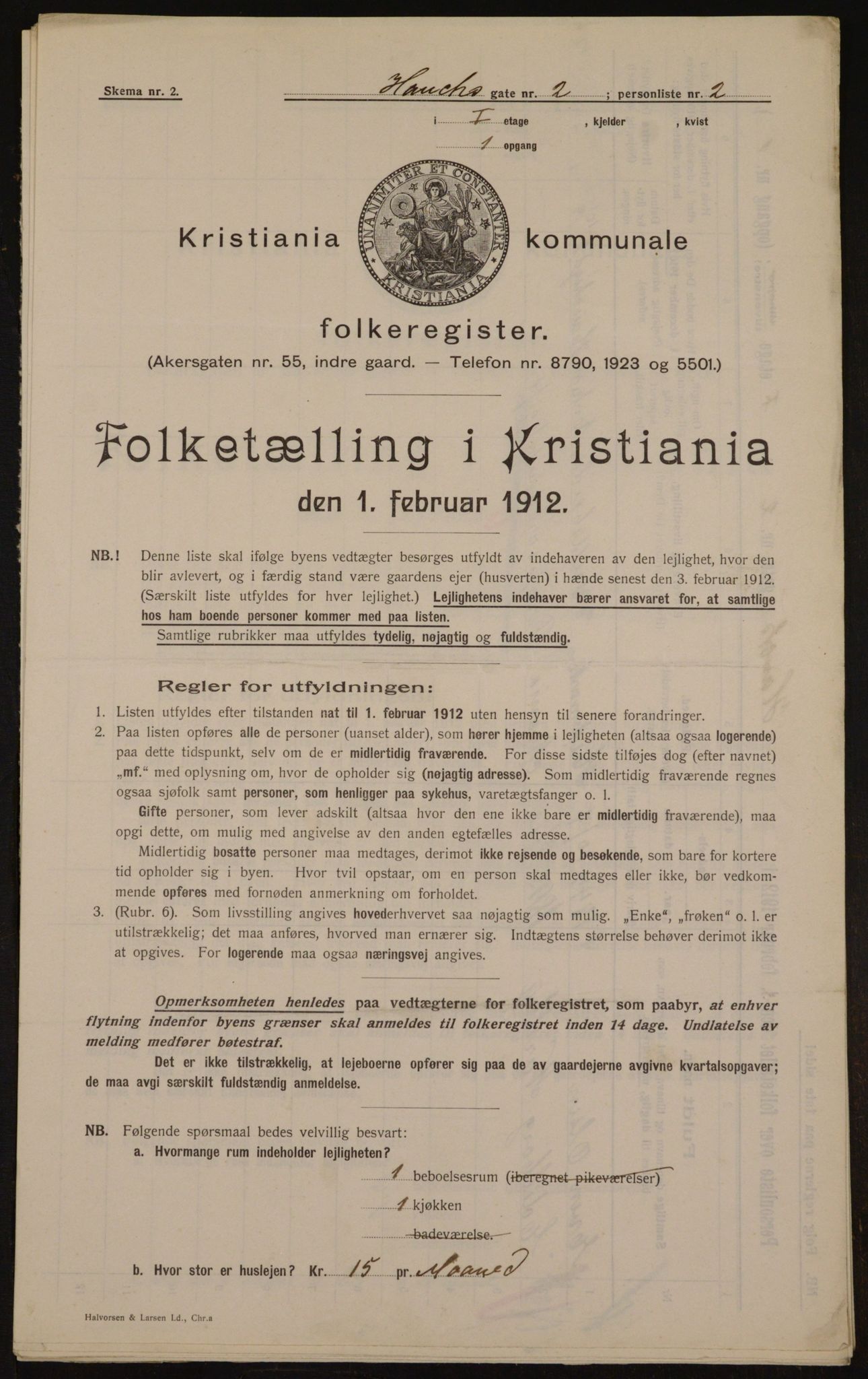 OBA, Municipal Census 1912 for Kristiania, 1912, p. 35390