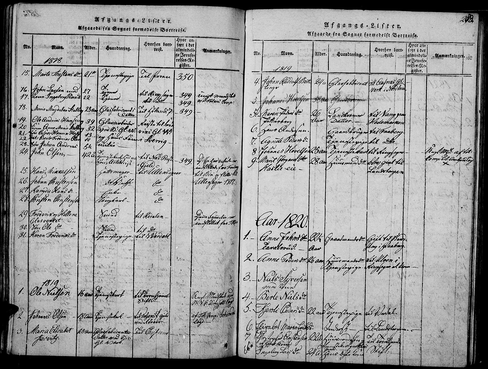Biri prestekontor, SAH/PREST-096/H/Ha/Haa/L0003: Parish register (official) no. 3, 1814-1828, p. 288