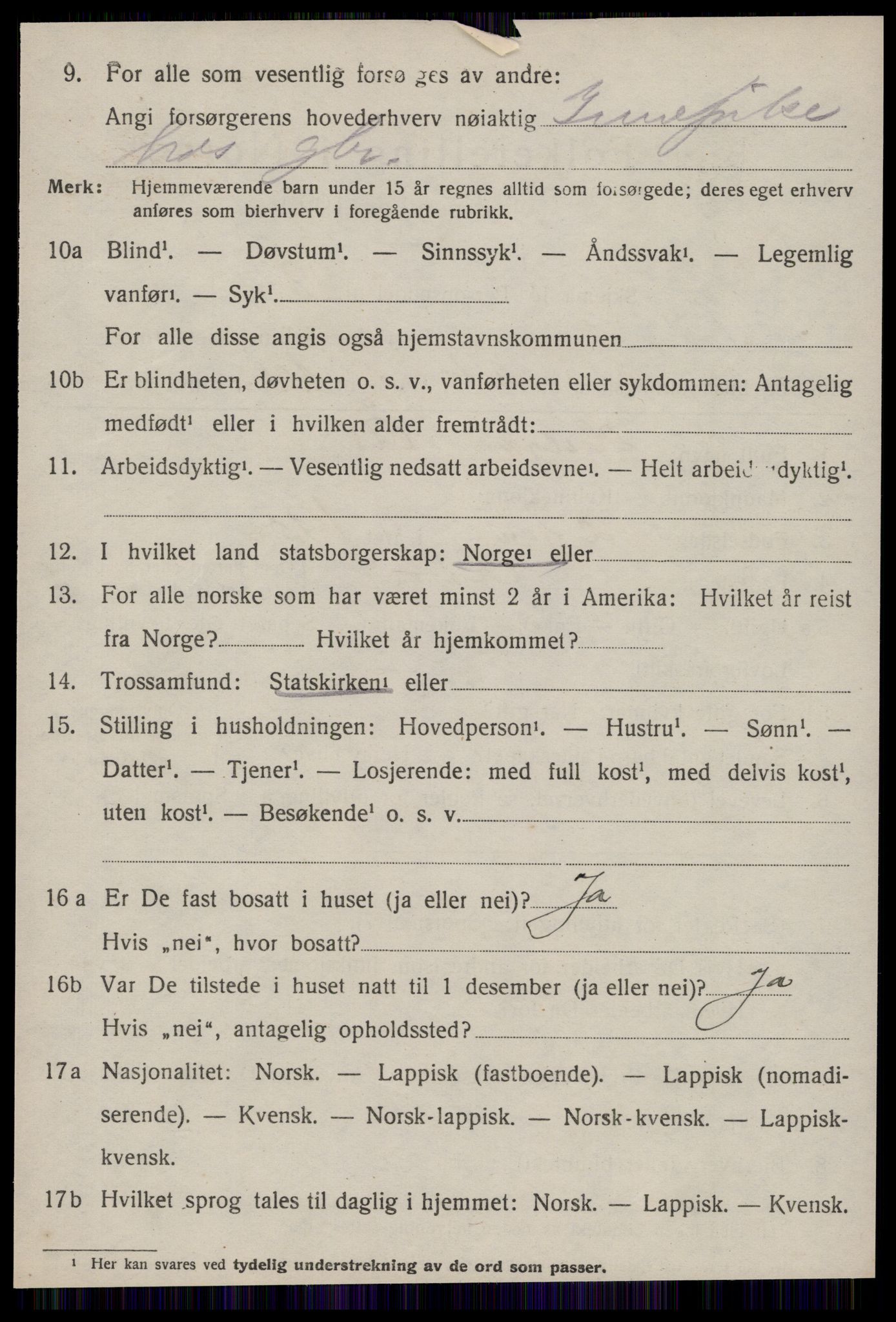 SAT, 1920 census for Røros, 1920, p. 8897