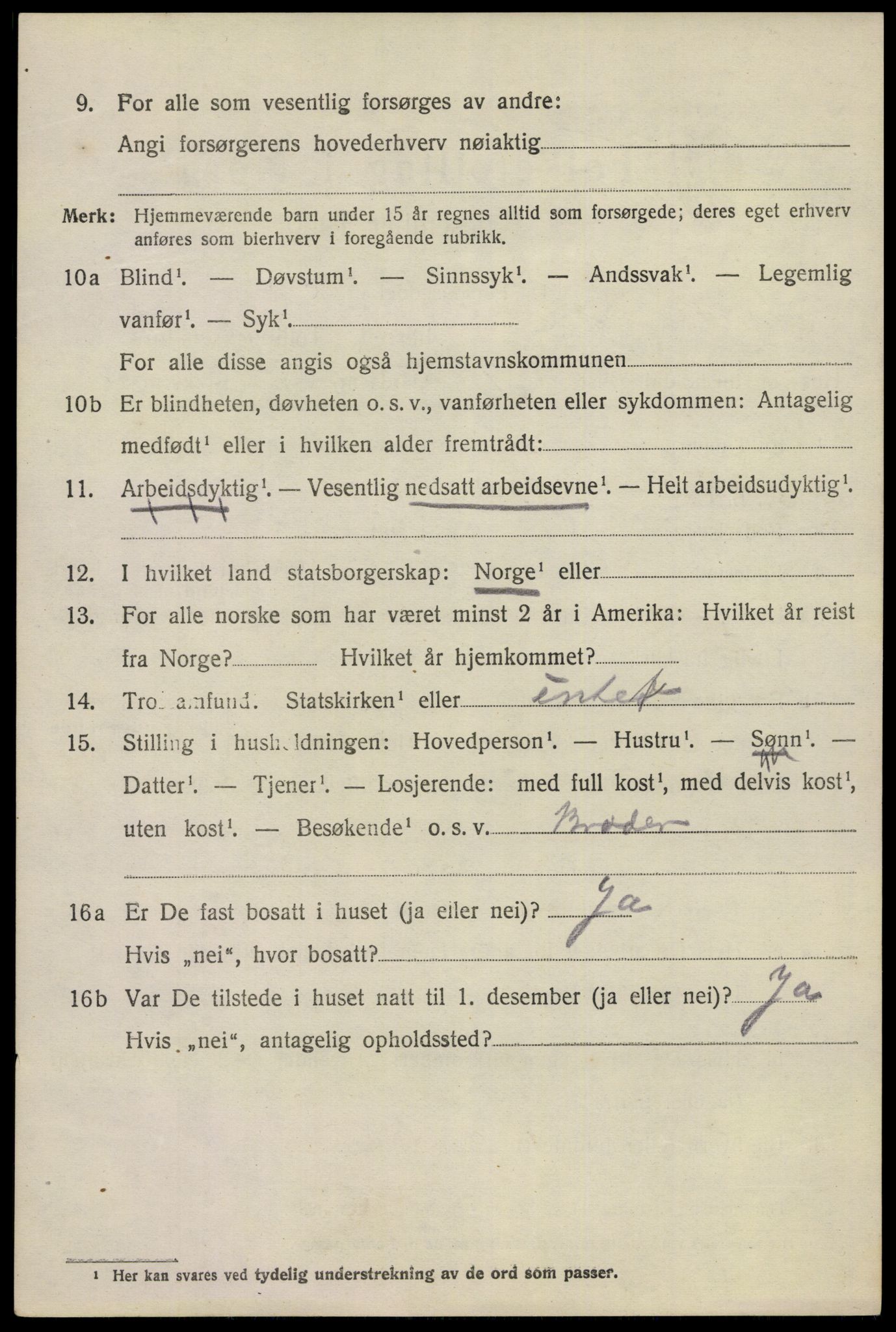 SAKO, 1920 census for Eidanger, 1920, p. 5437