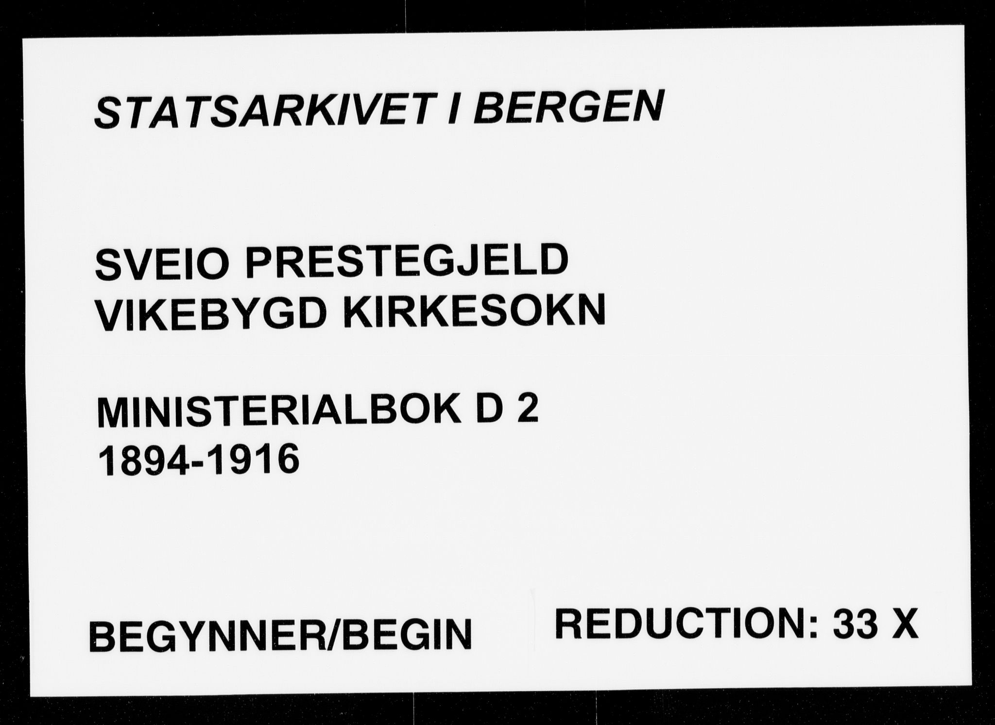 Sveio Sokneprestembete, SAB/A-78501/H/Haa: Parish register (official) no. D 2, 1894-1916